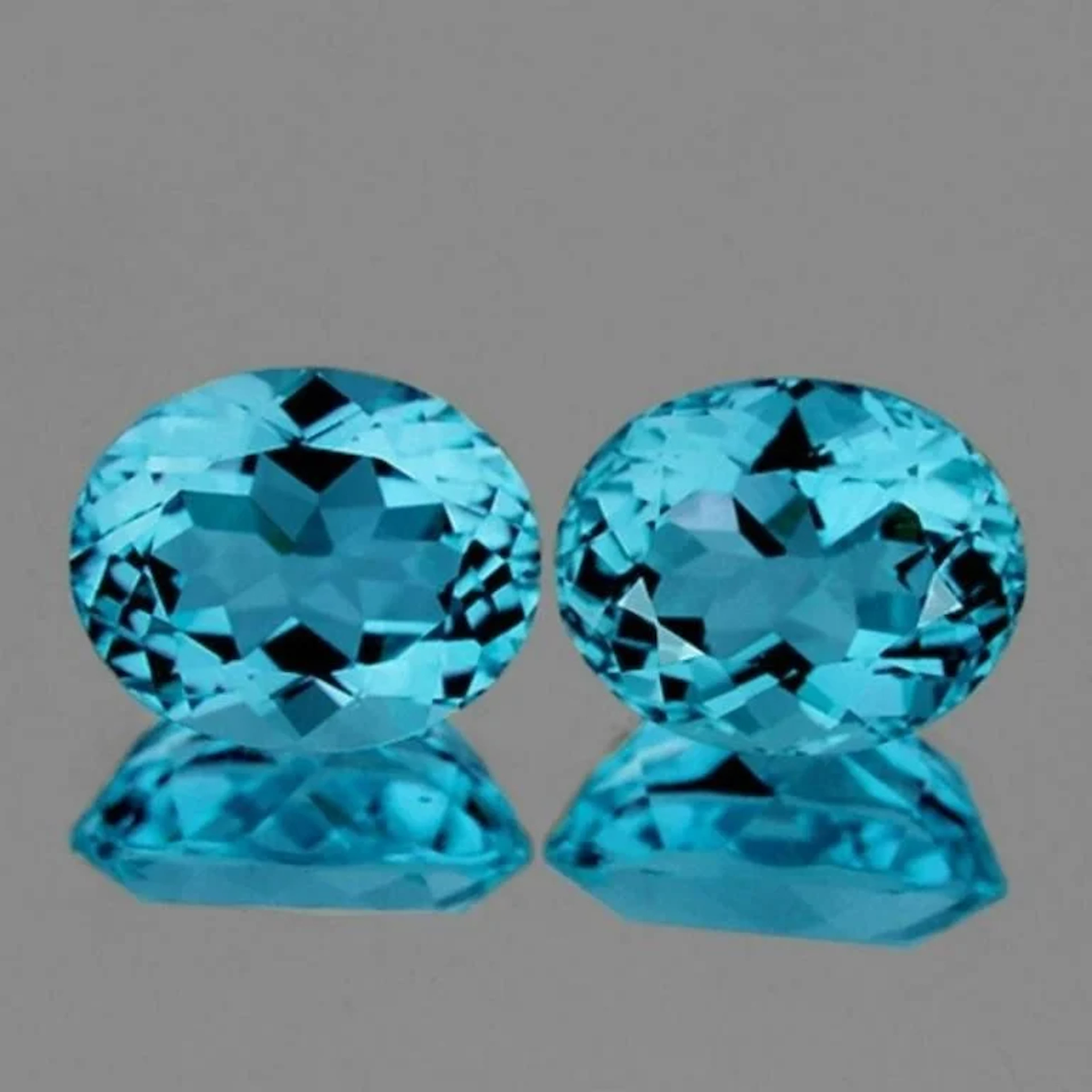 Natutal Intense Sky Blue Topaz Pair 12 x 10 MM -
