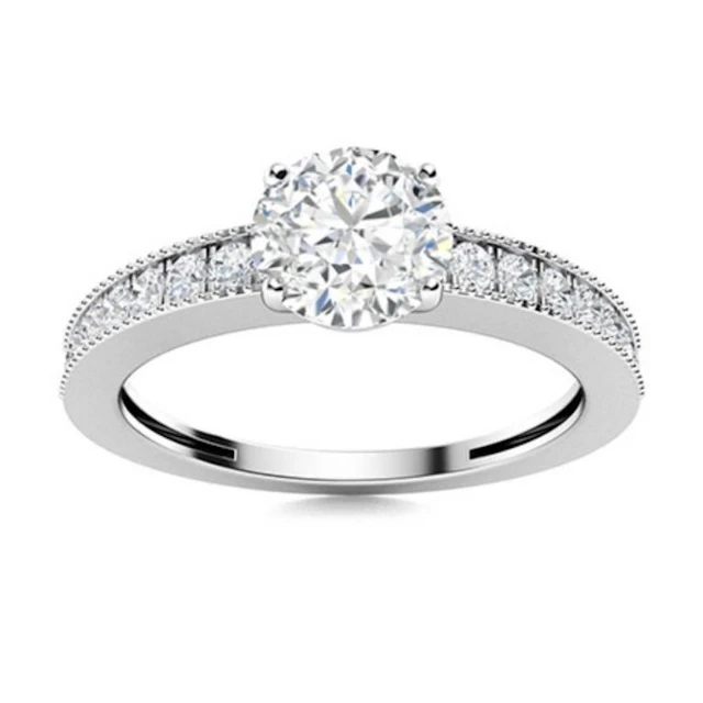 Gold & Brilliant White Diamond 2.27 Cts Ring - E/V