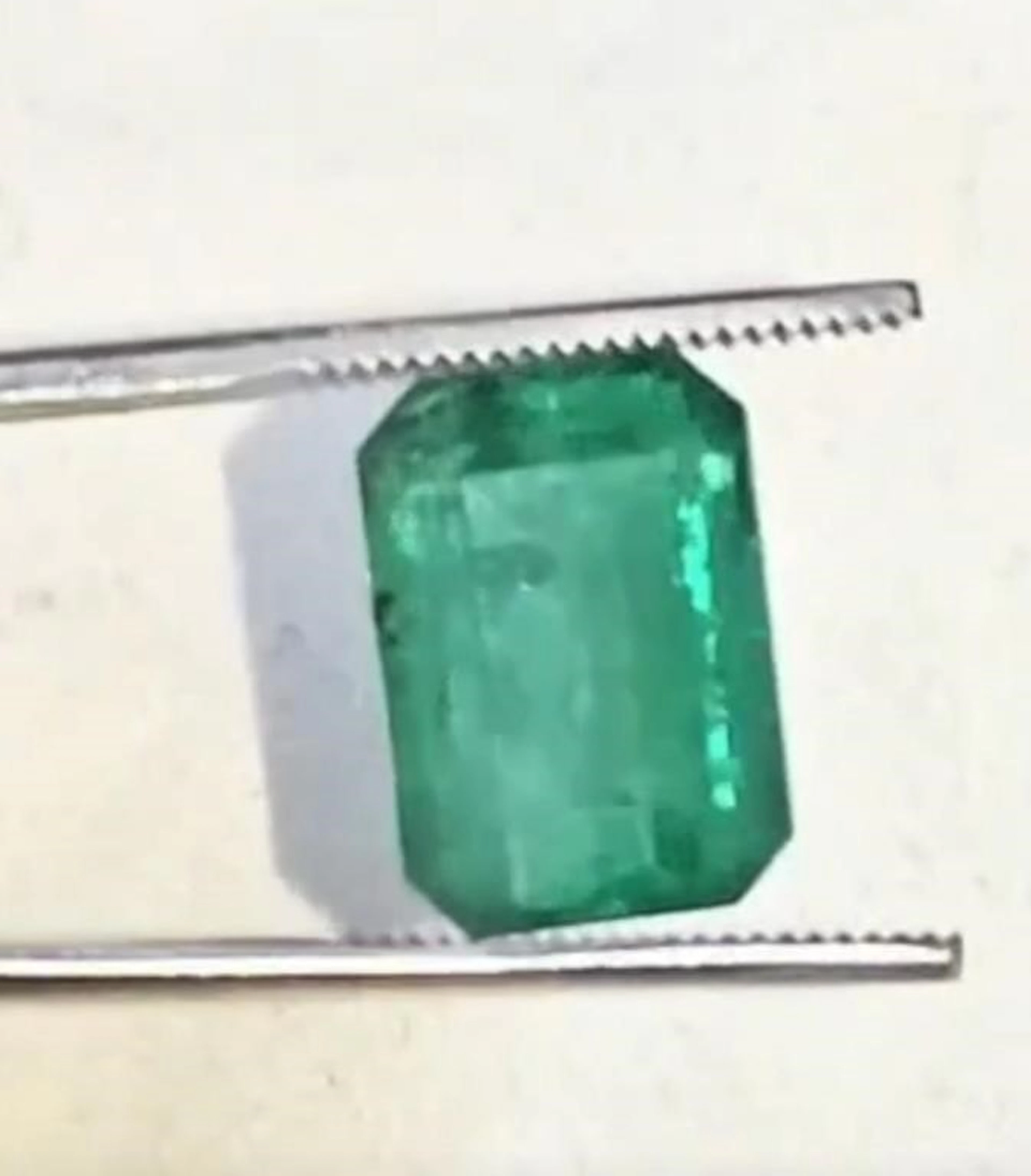 Natural Zambian Green Emerald 12.50 Cts - IGI Cert