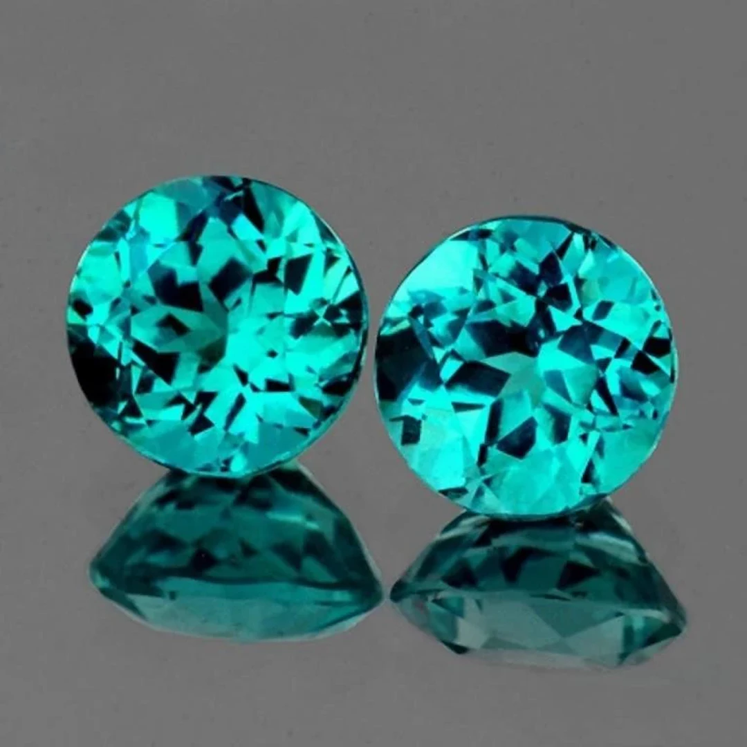 Natural Paraiba Blue Green Apatite Pair [VVS]