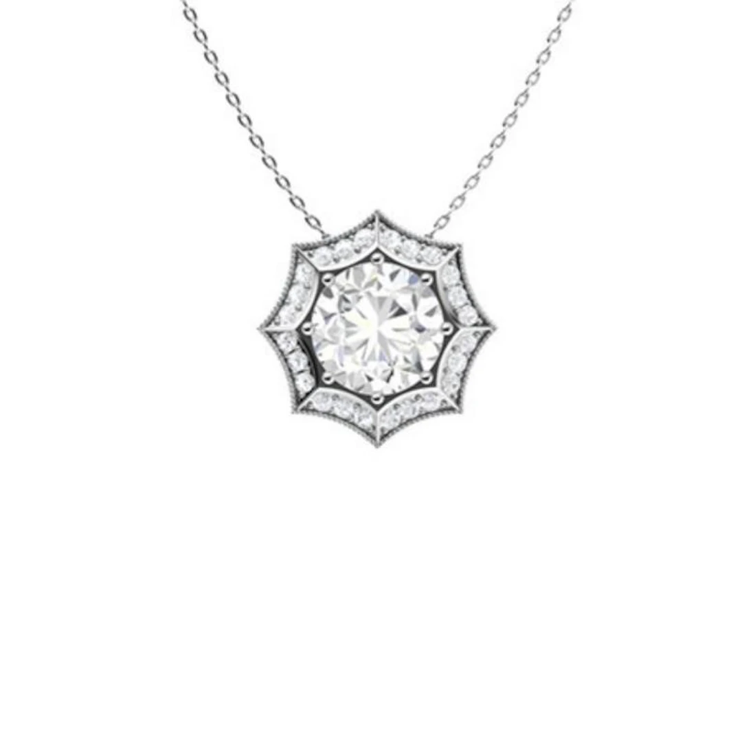 Gold & White Diamonds 2.50Cts Necklace - E/VVS