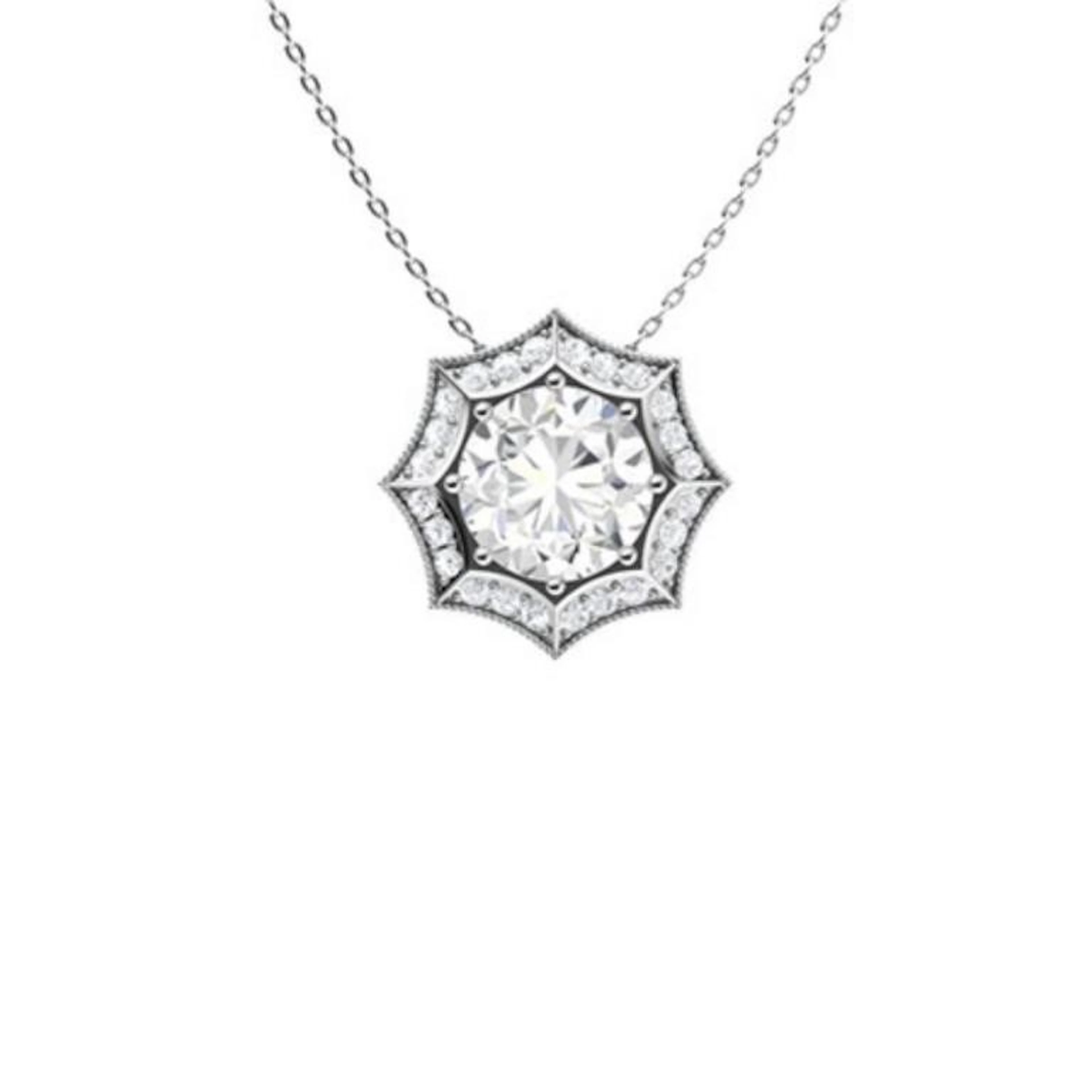Gold & White Diamonds 2.50Cts Necklace - E/VVS