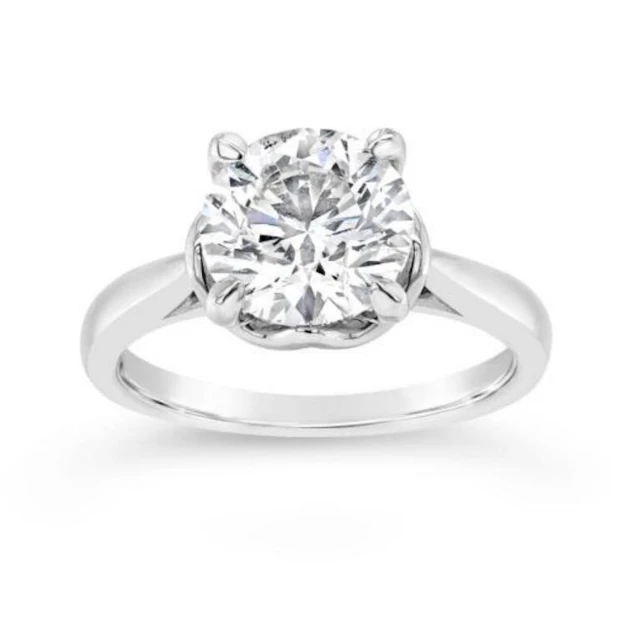 Gold & Lab Diamond 3 Cts Ring - E/VVS