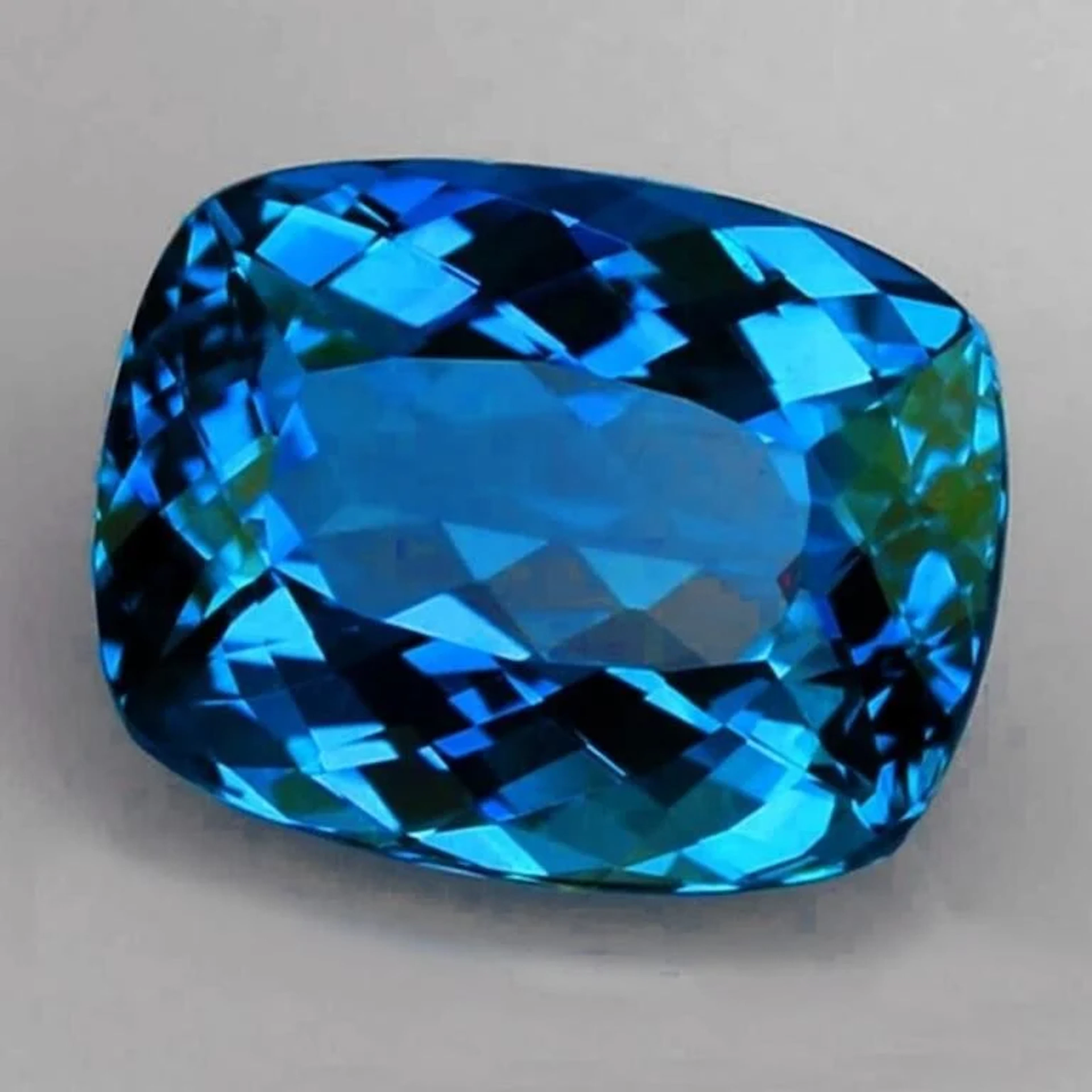 Natural Cushion Swiss Blue Topaz [Flawless-VVS]