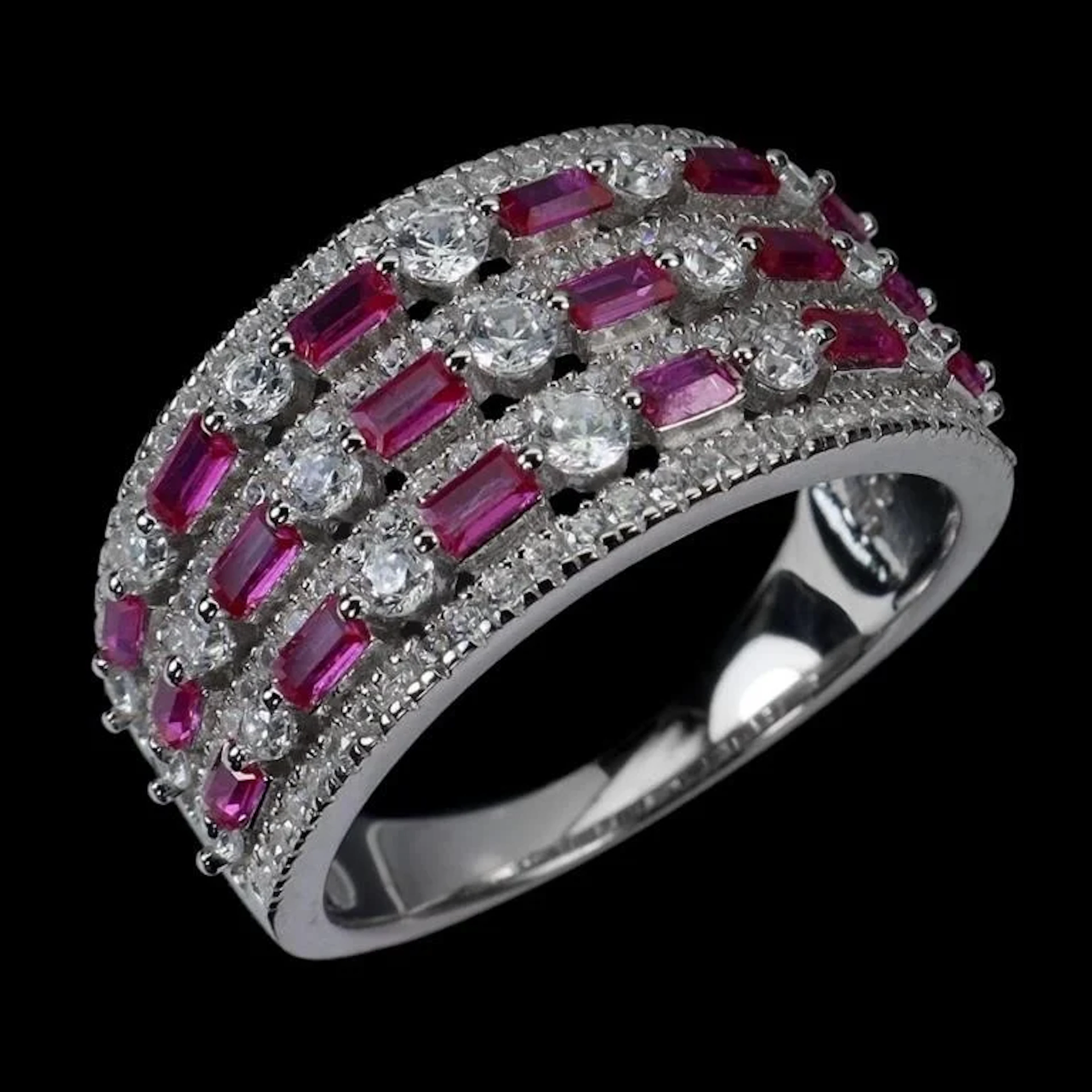 Natural Rhodolite Garnet Ring
