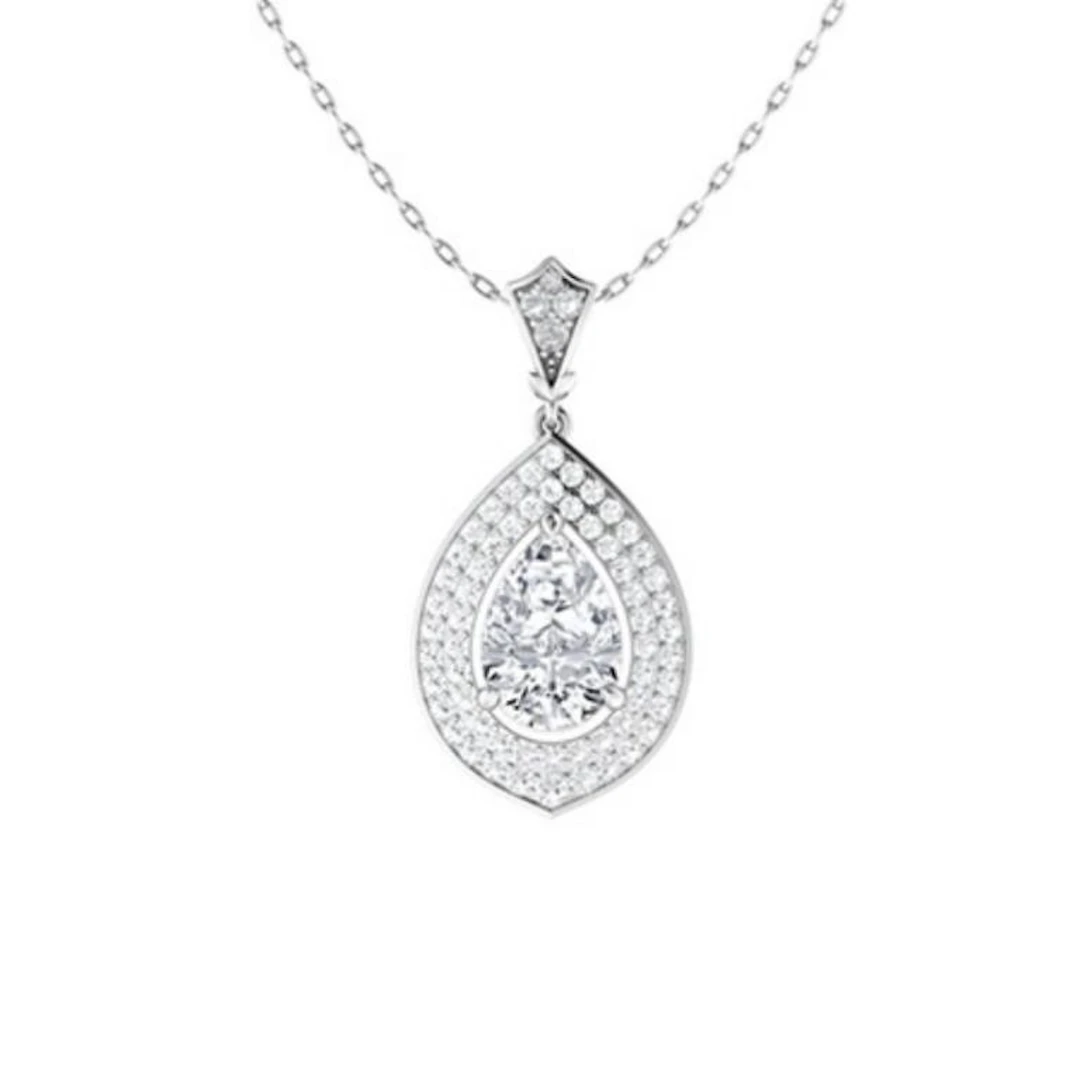 Gold & White Diamonds 3 Cts Necklace - E/VVS