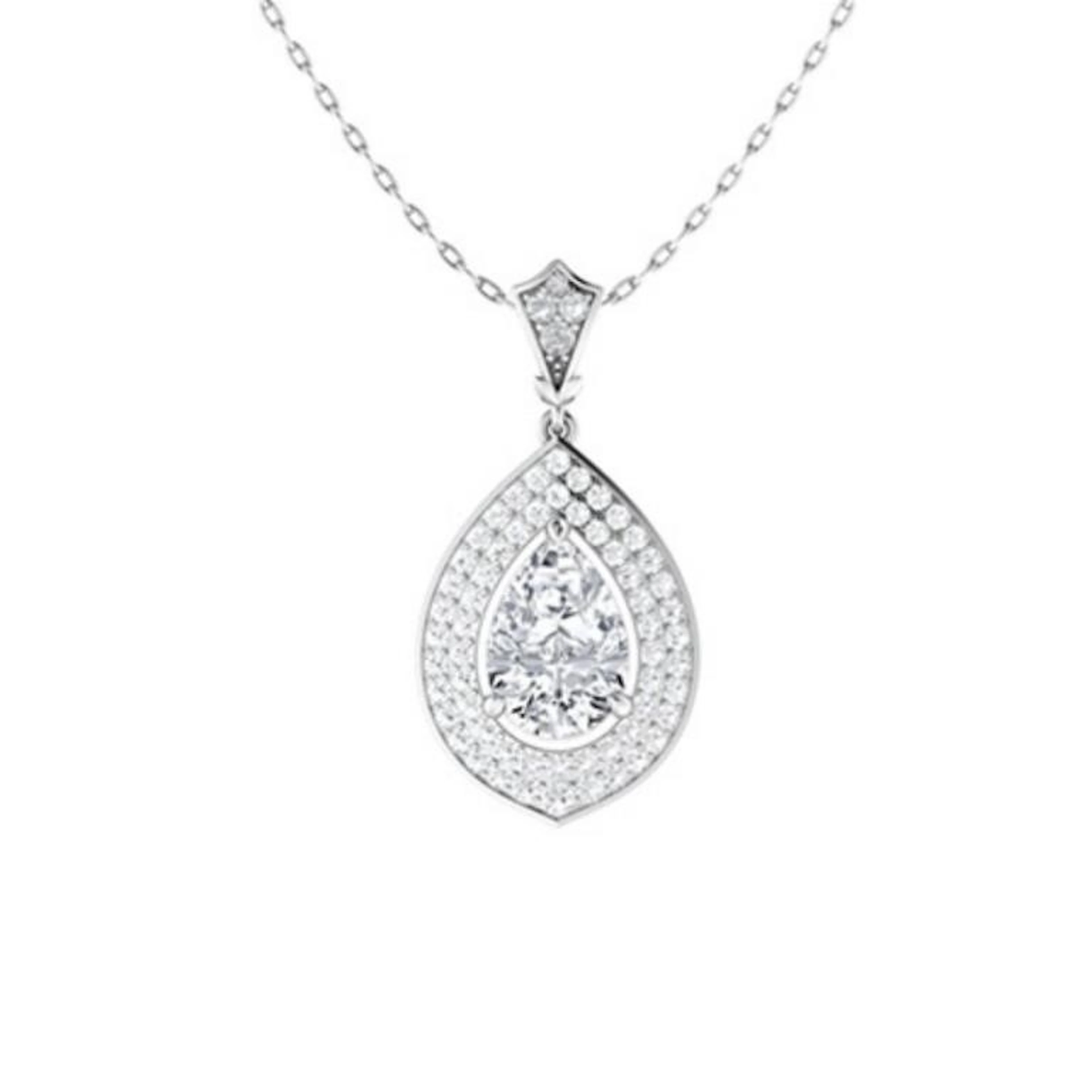 Gold & White Diamonds 3 Cts Necklace - E/VVS