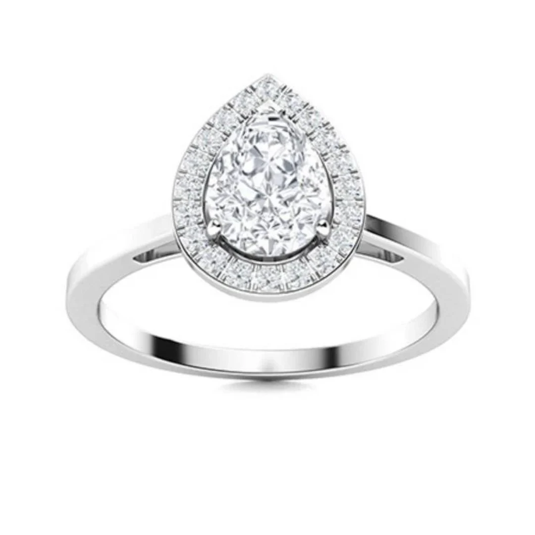 Gold & Brilliant White Diamond 2.50 Cts Ring - E/V