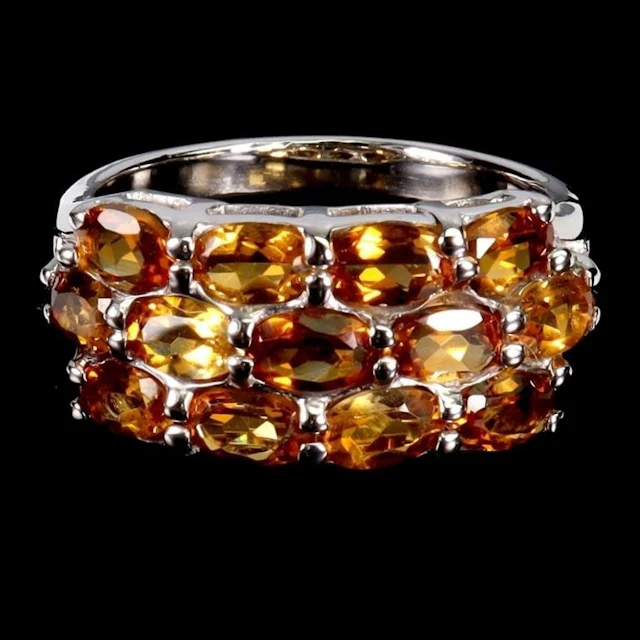 Natural Oval Brazil Citrine Ring