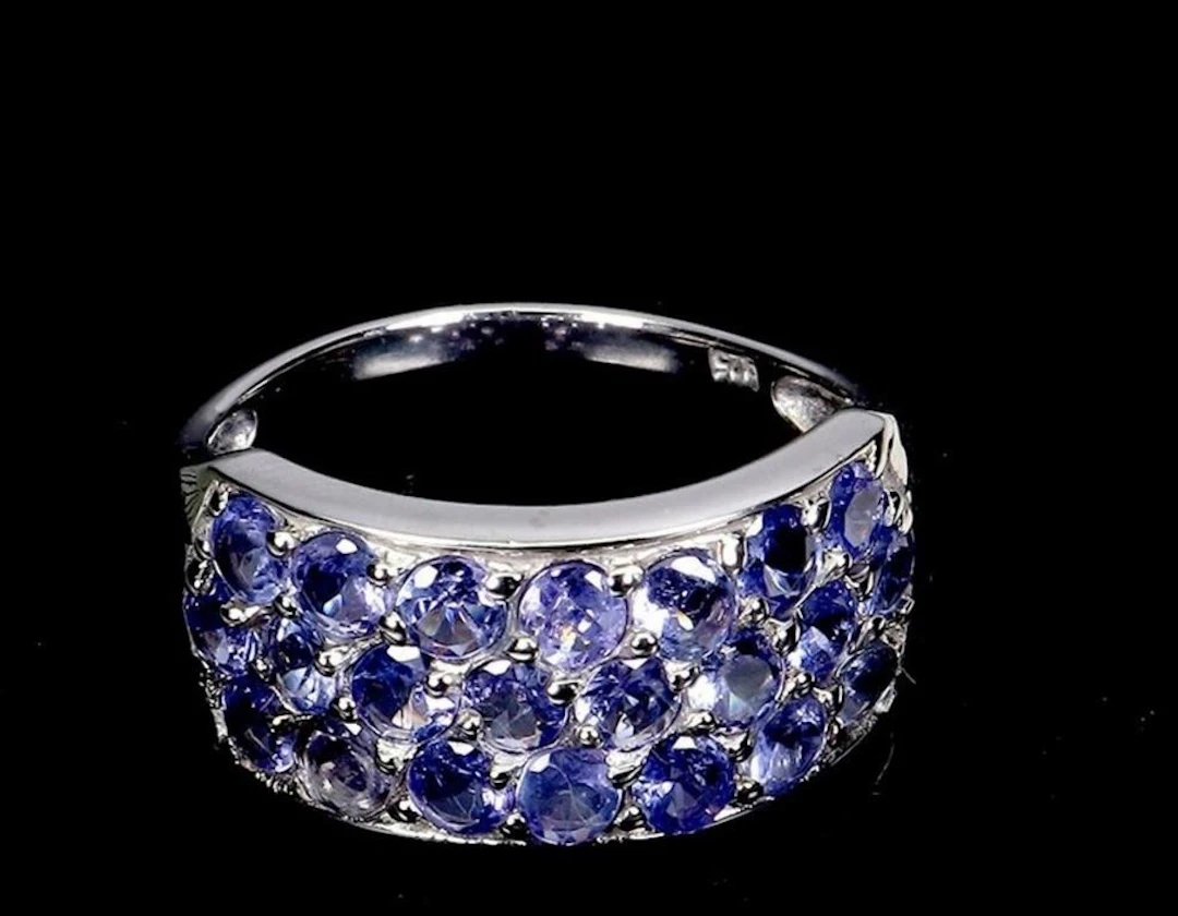 Natural Purple Tanzanite Ring