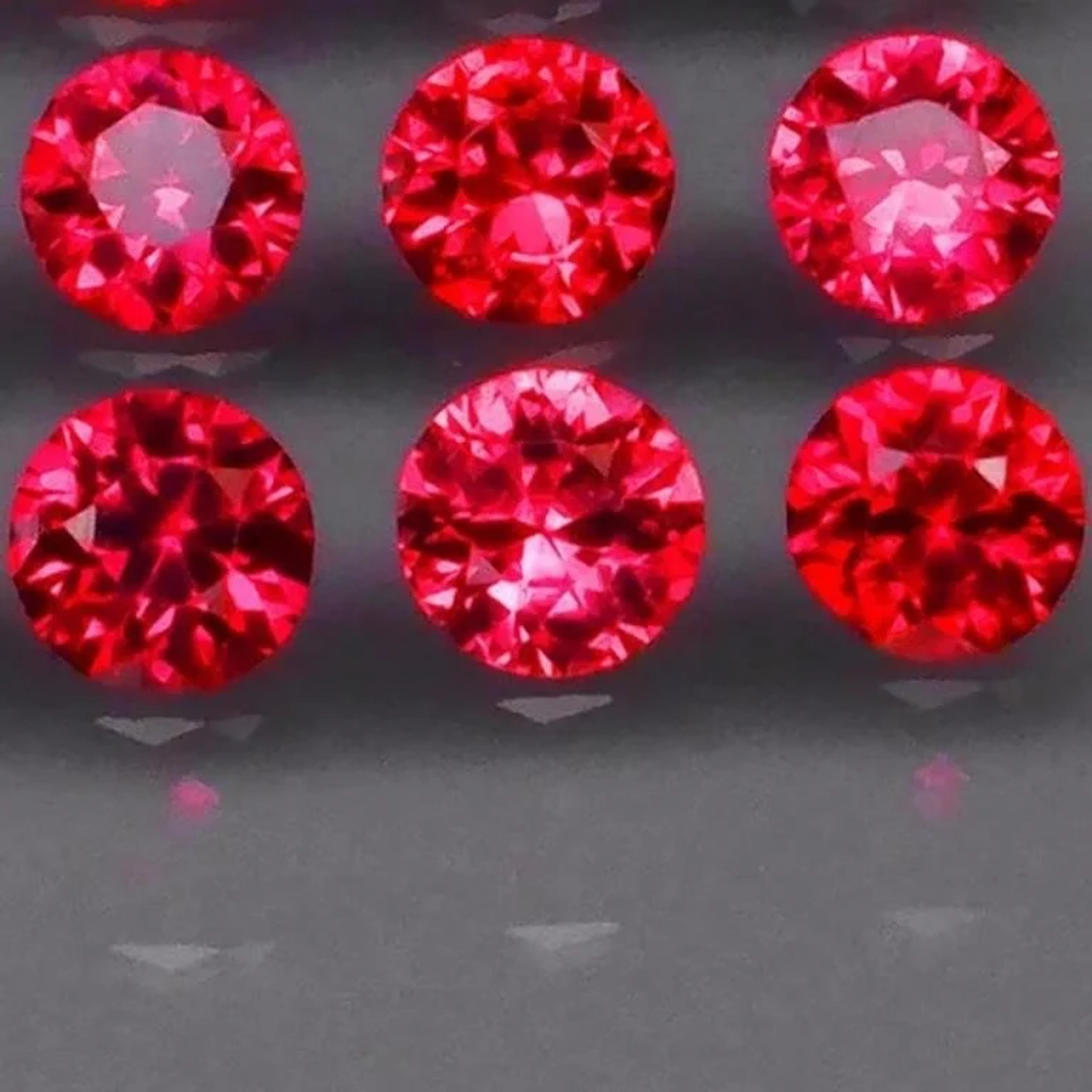 Natural Rare Jedi Burma Red Spinel 6 Pcs - VVS