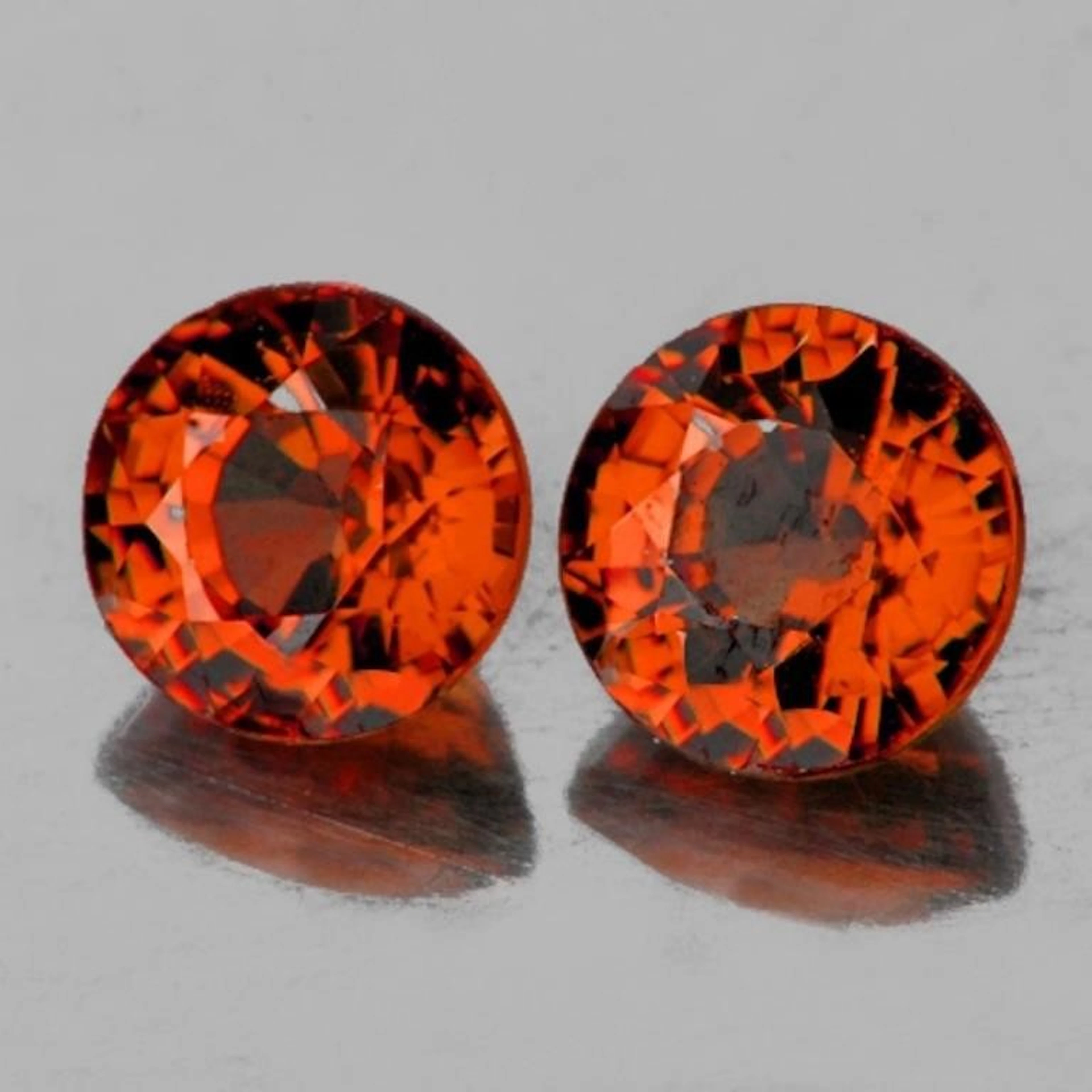 Natural Orange Tourmaline Mozambique Pair{Flawles