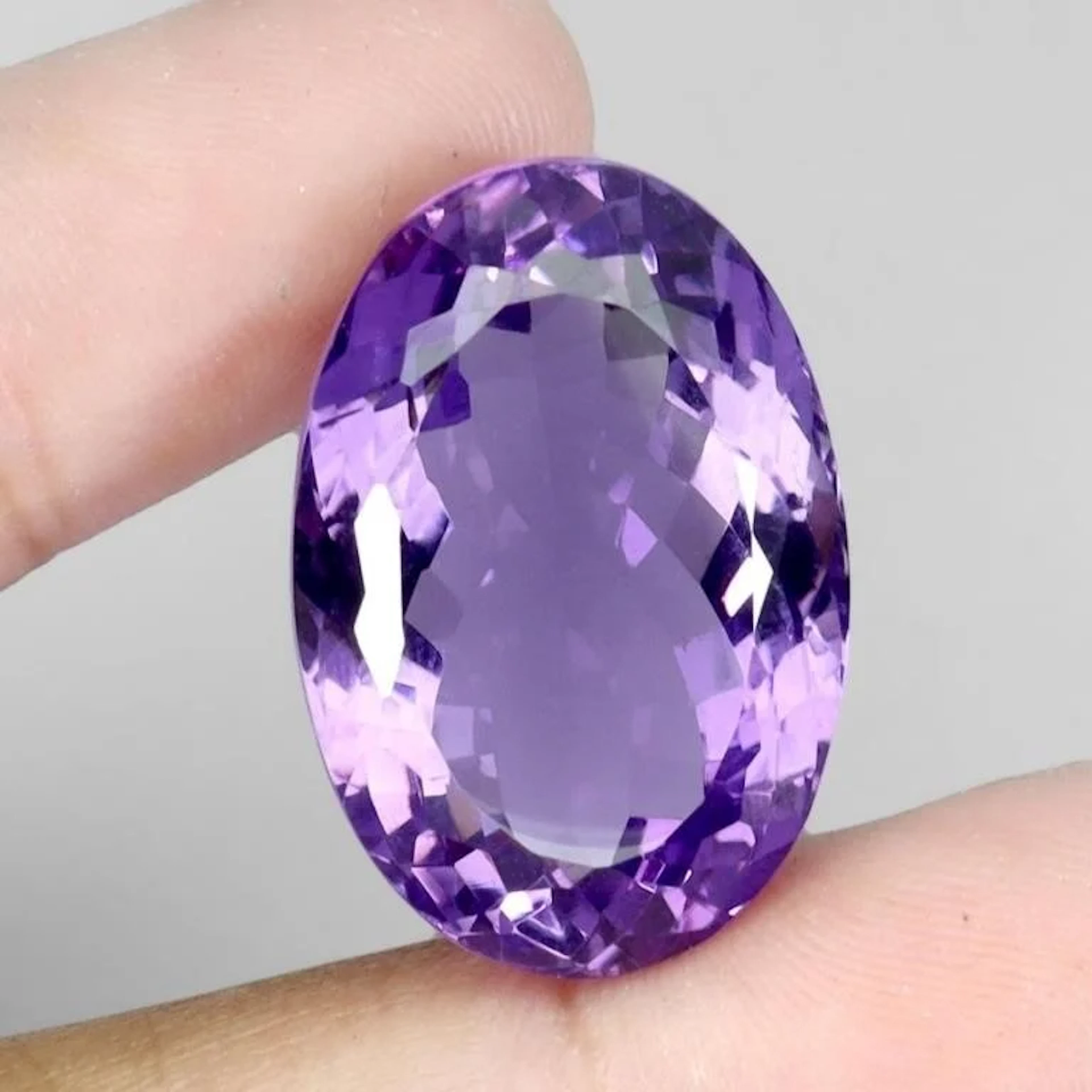 Natural Uruguay Purple Oval Amethyst