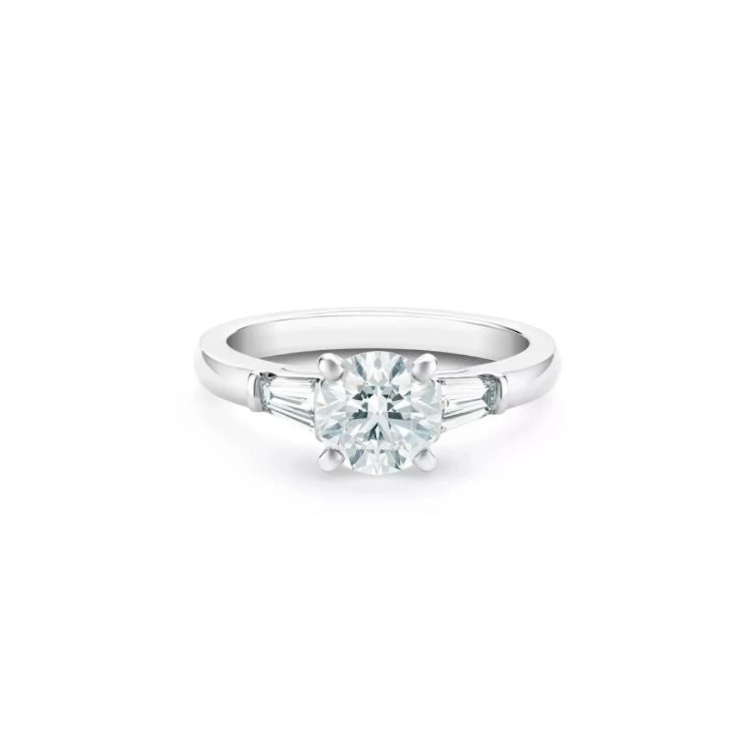 Gold & White Diamond 3.12 Cts Ring - E/VVS