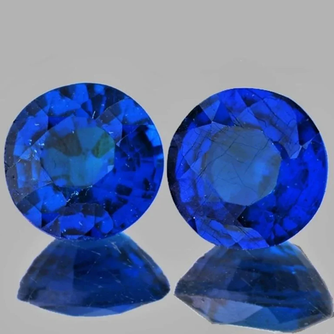 Natural Royal Blue Kyanite Pair