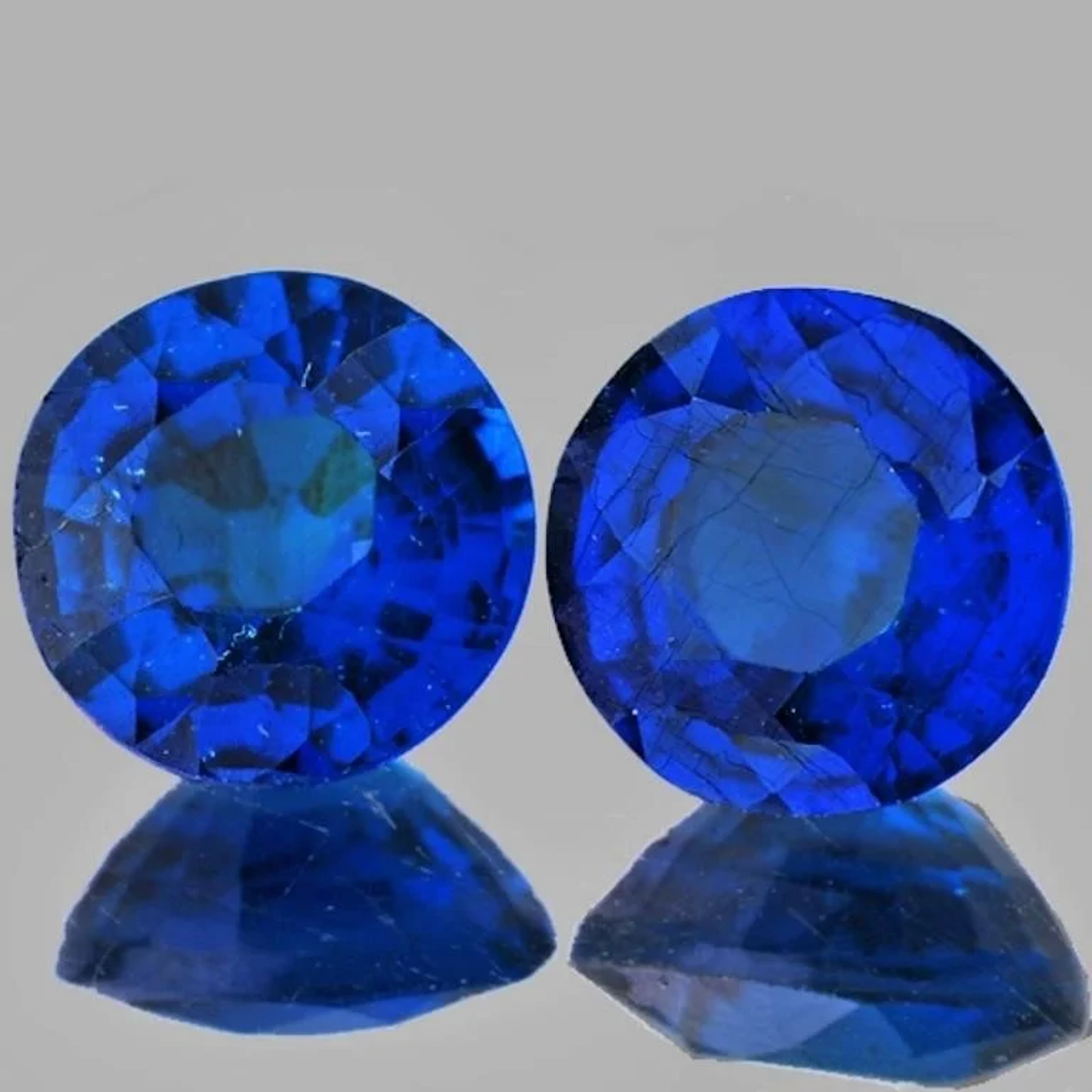 Natural Royal Blue Kyanite Pair