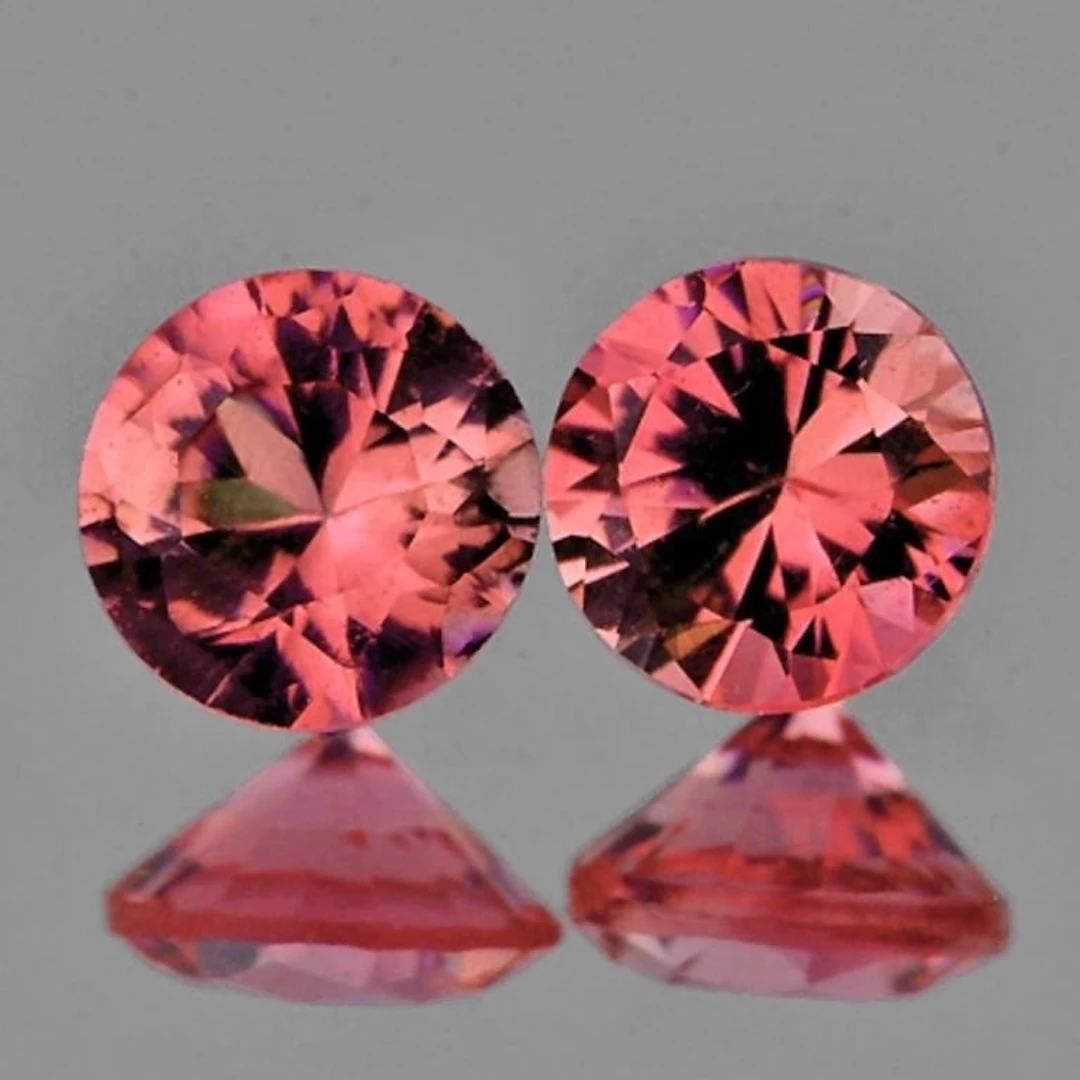 Natural Padparadscha Pink Sapphire Pair {Flawless-