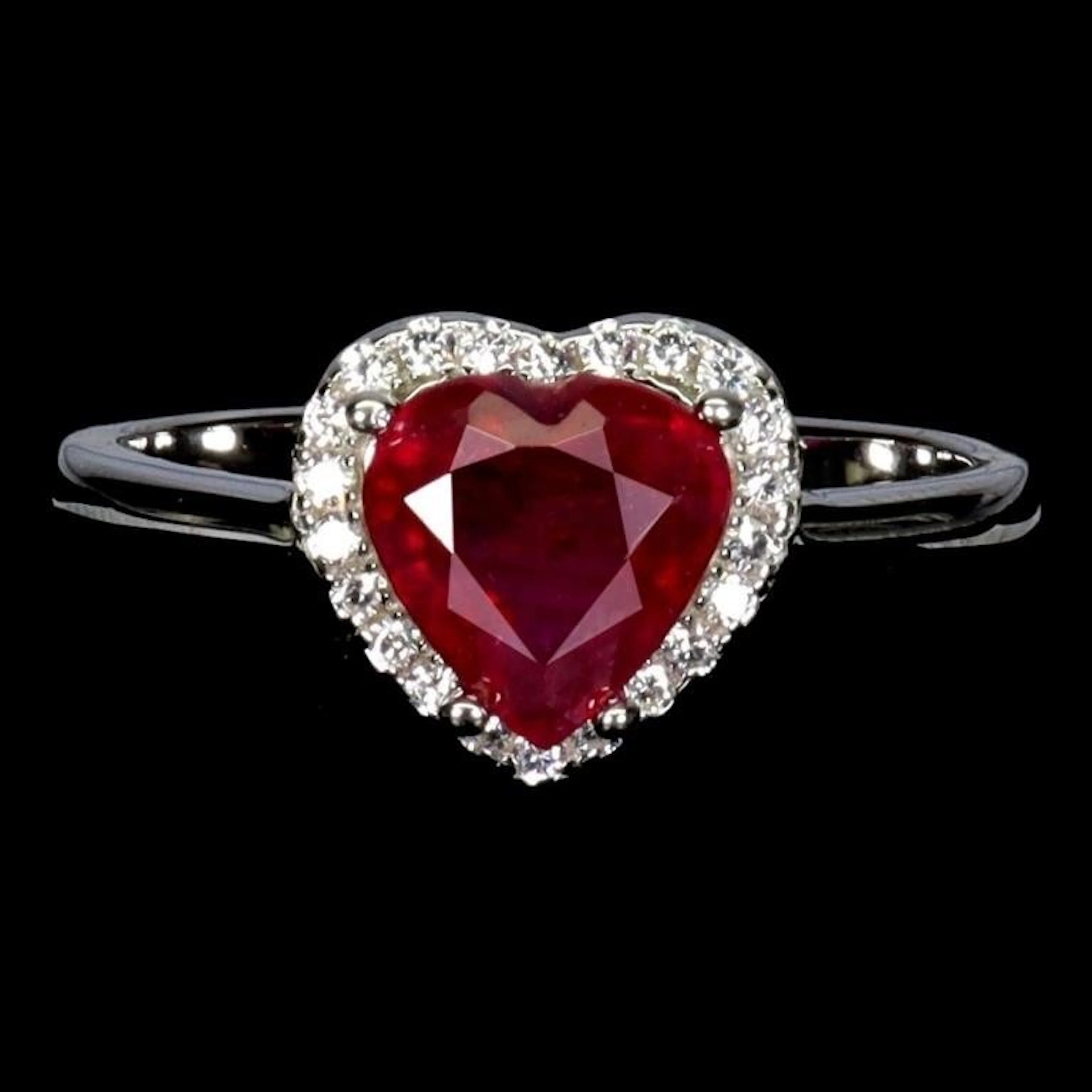 Natural Pigeon Blood Red Heart Ruby Ring
