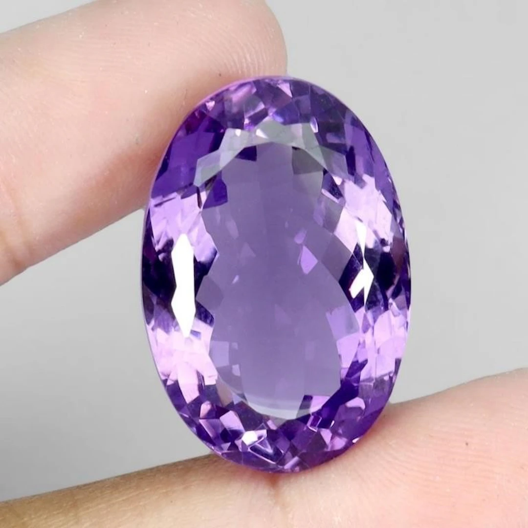 Natural Uruguay Purple Oval Amethyst