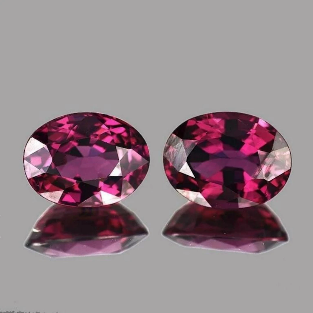 Natural AAA Raspberry Pink Rhodolite Garnet Pair