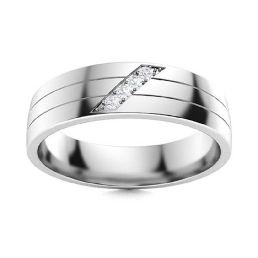 Gold & Brilliant White Diamond 1 Cts Ring - E/VVS