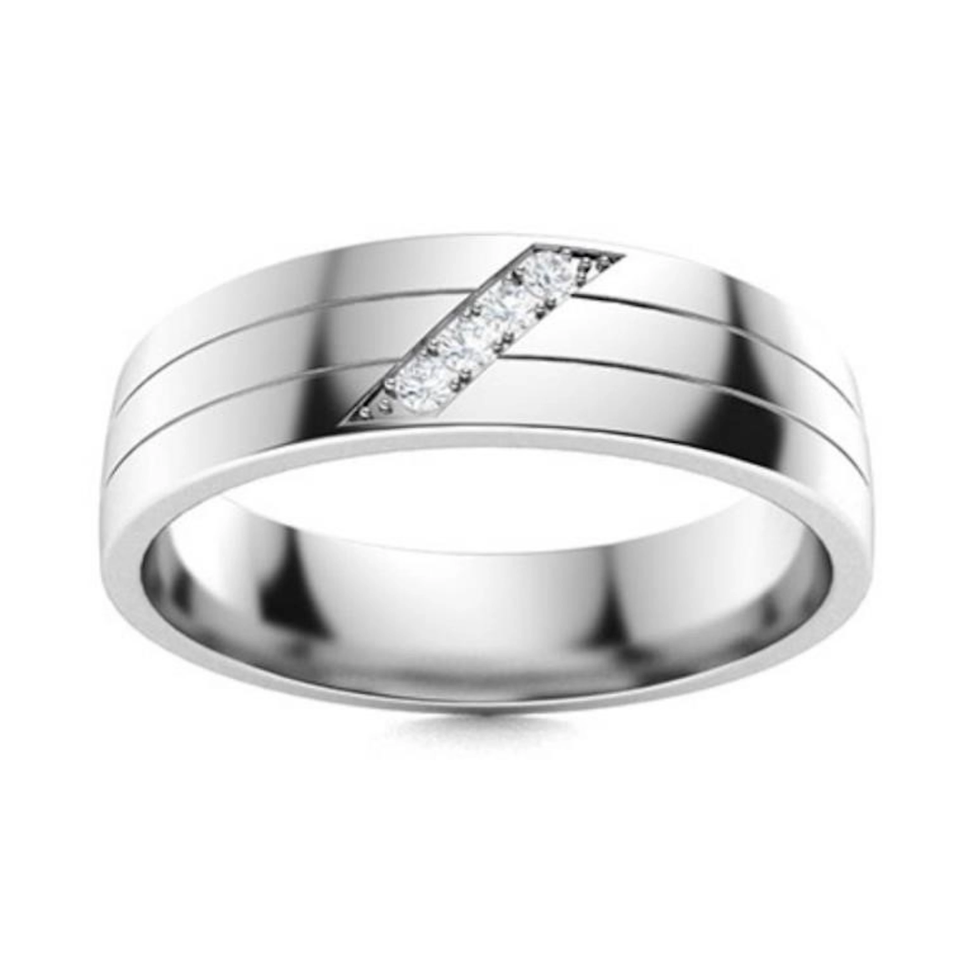Gold & Brilliant White Diamond 1 Cts Ring - E/VVS