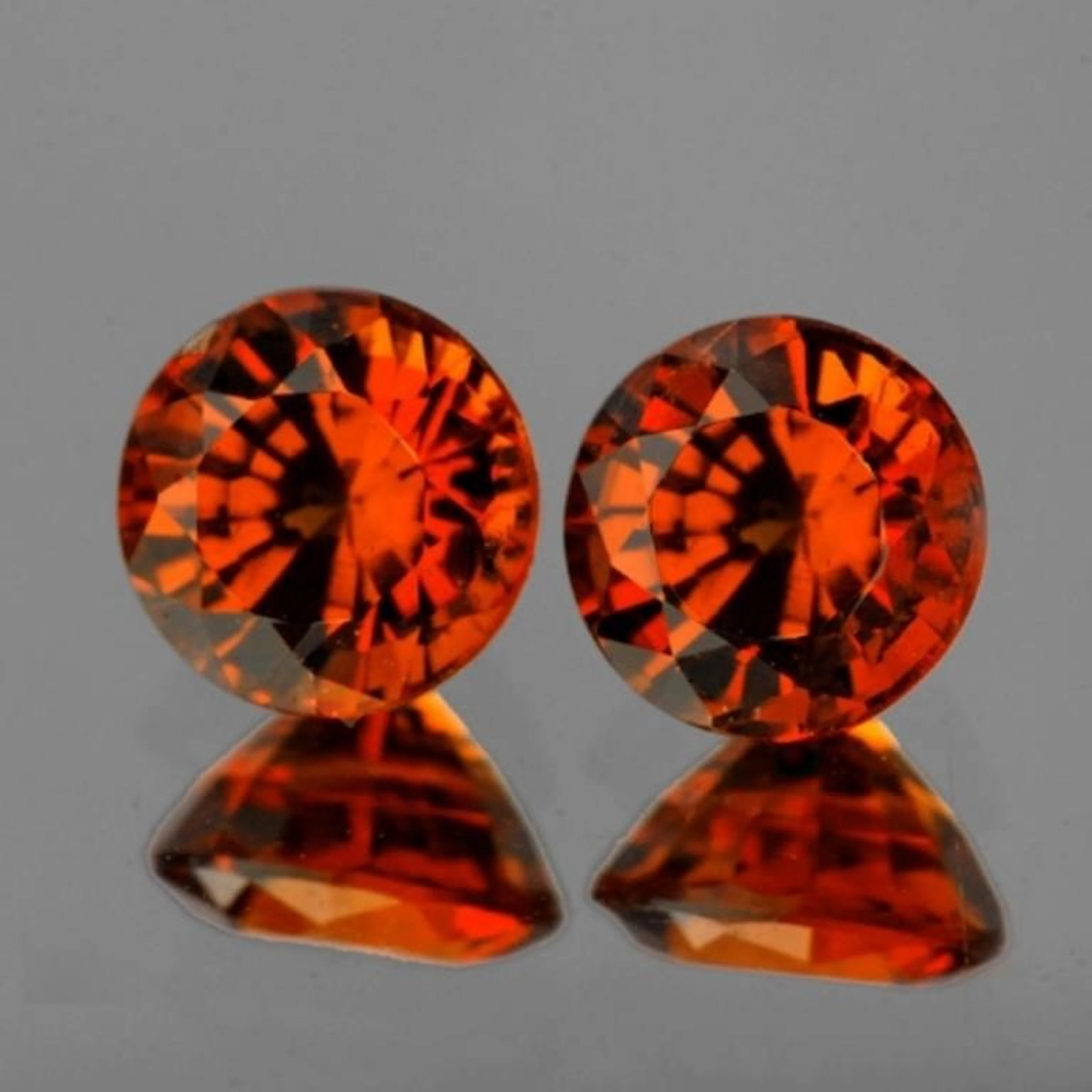 Mandarin Orange Spessartite Garnet Pair {Flawess-V