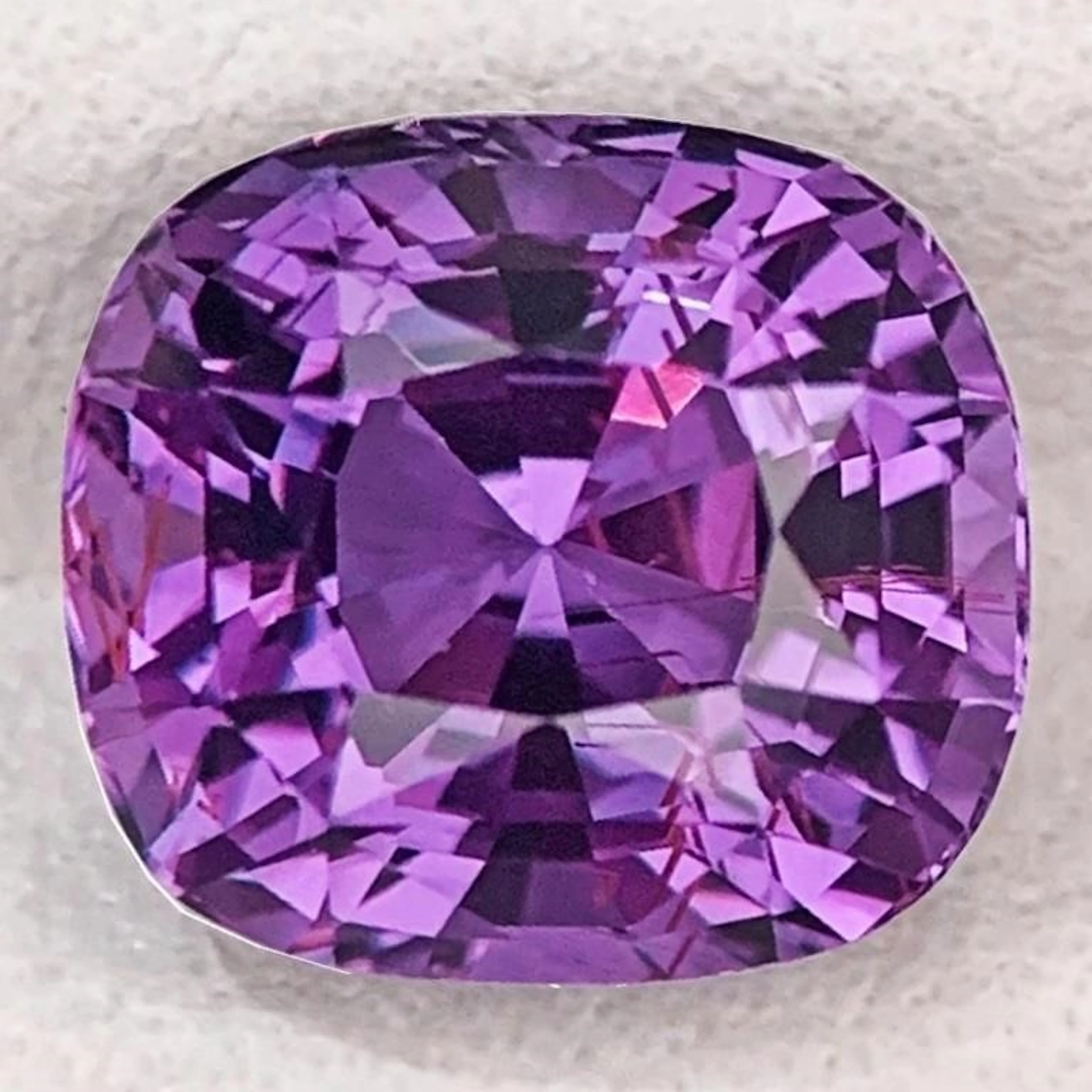 Natural Cushion Vivid Purple Spinel {Flawless-VVS