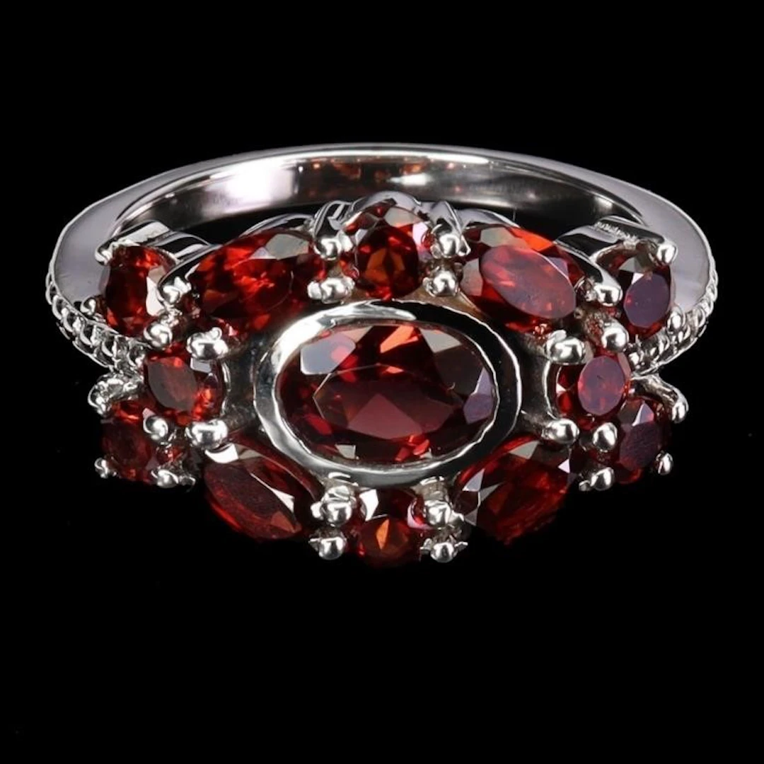 Natural African Garnet Ring