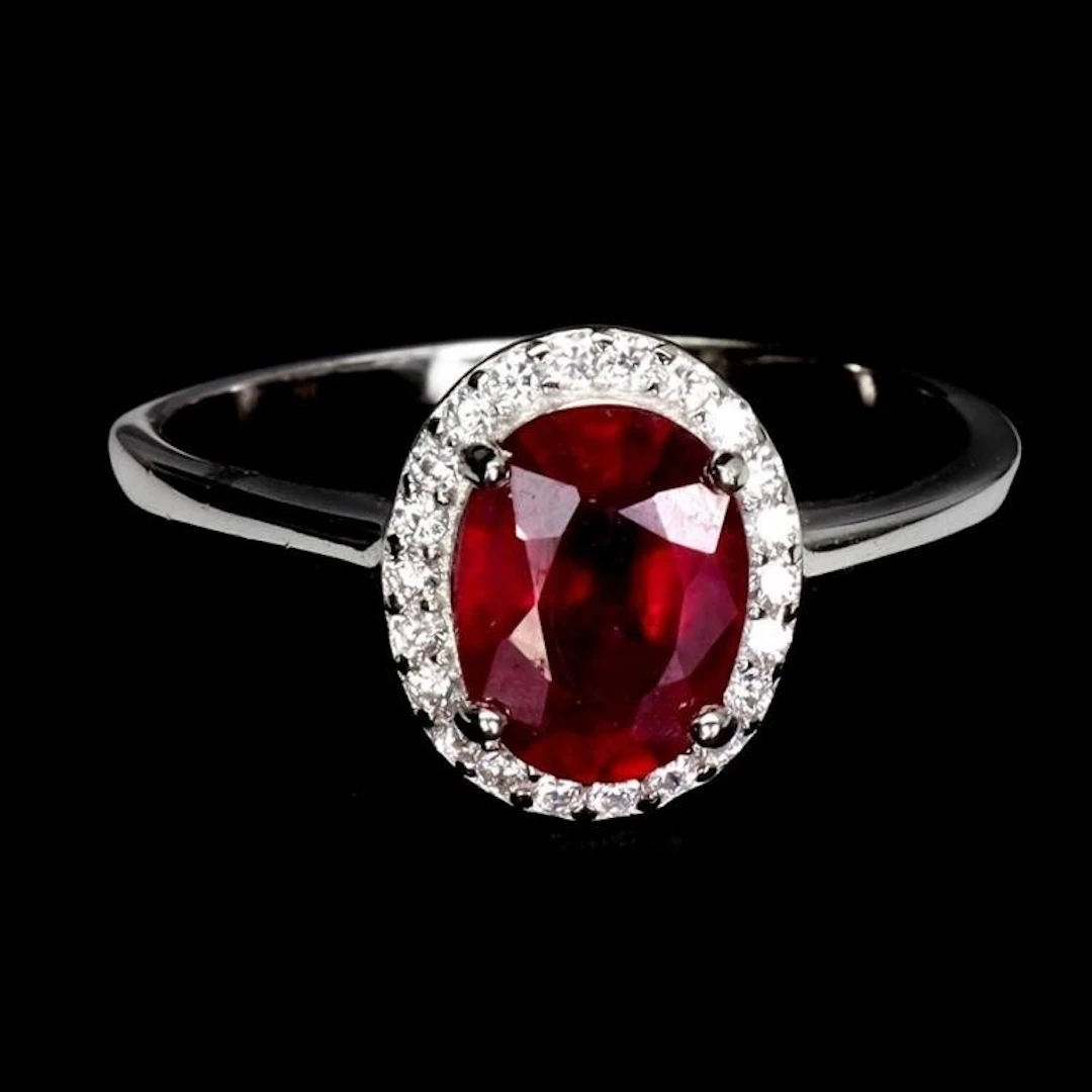 Natural Pigeon Blood Red Ruby Ring