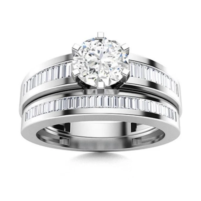 Gold & Lab Octagon Diamond 5.25 Cts Ring - E/VVS