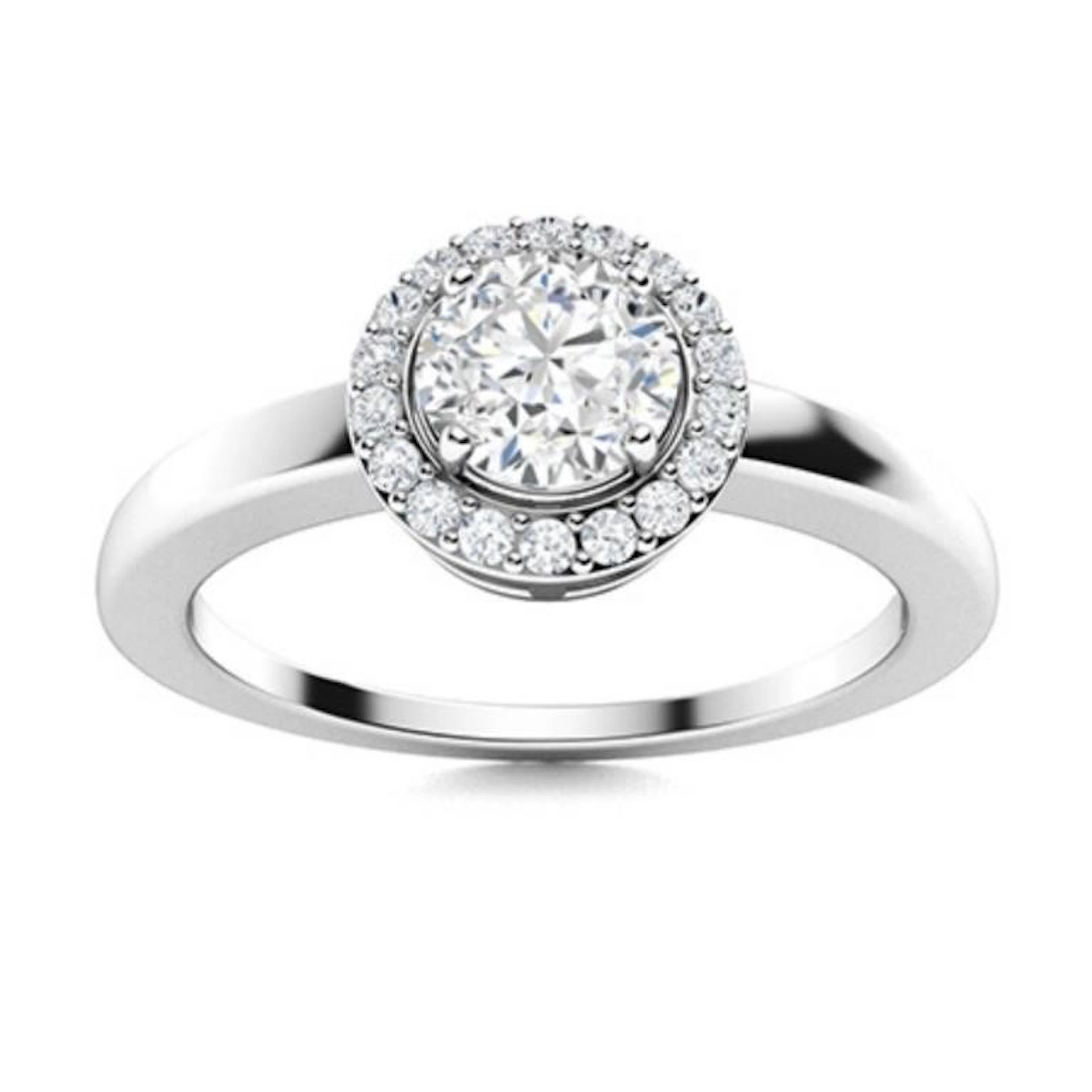 Gold & Brilliant White Diamond 1.50 Cts Ring - E/V