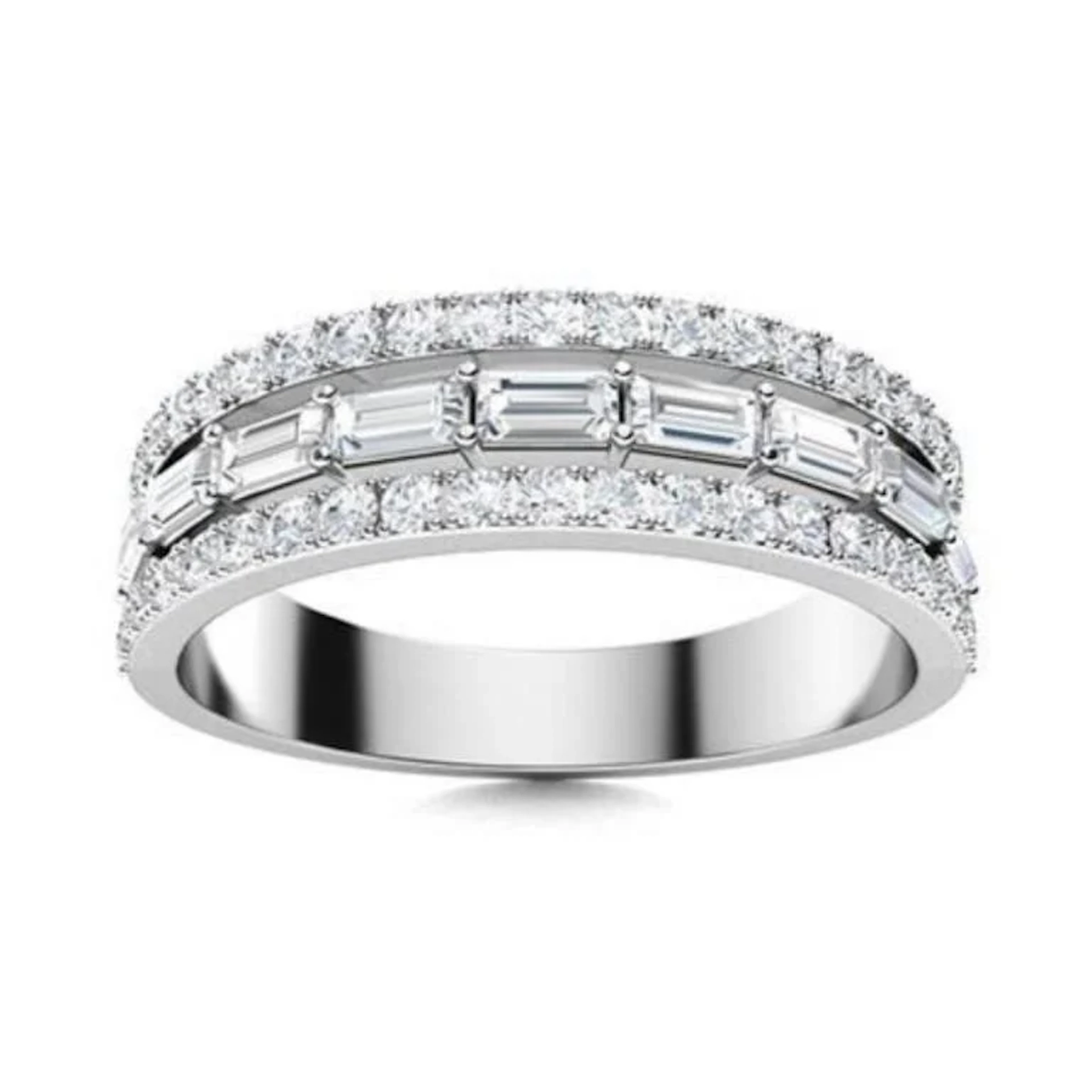 Gold & White Diamond 5.00 Cts Ring
