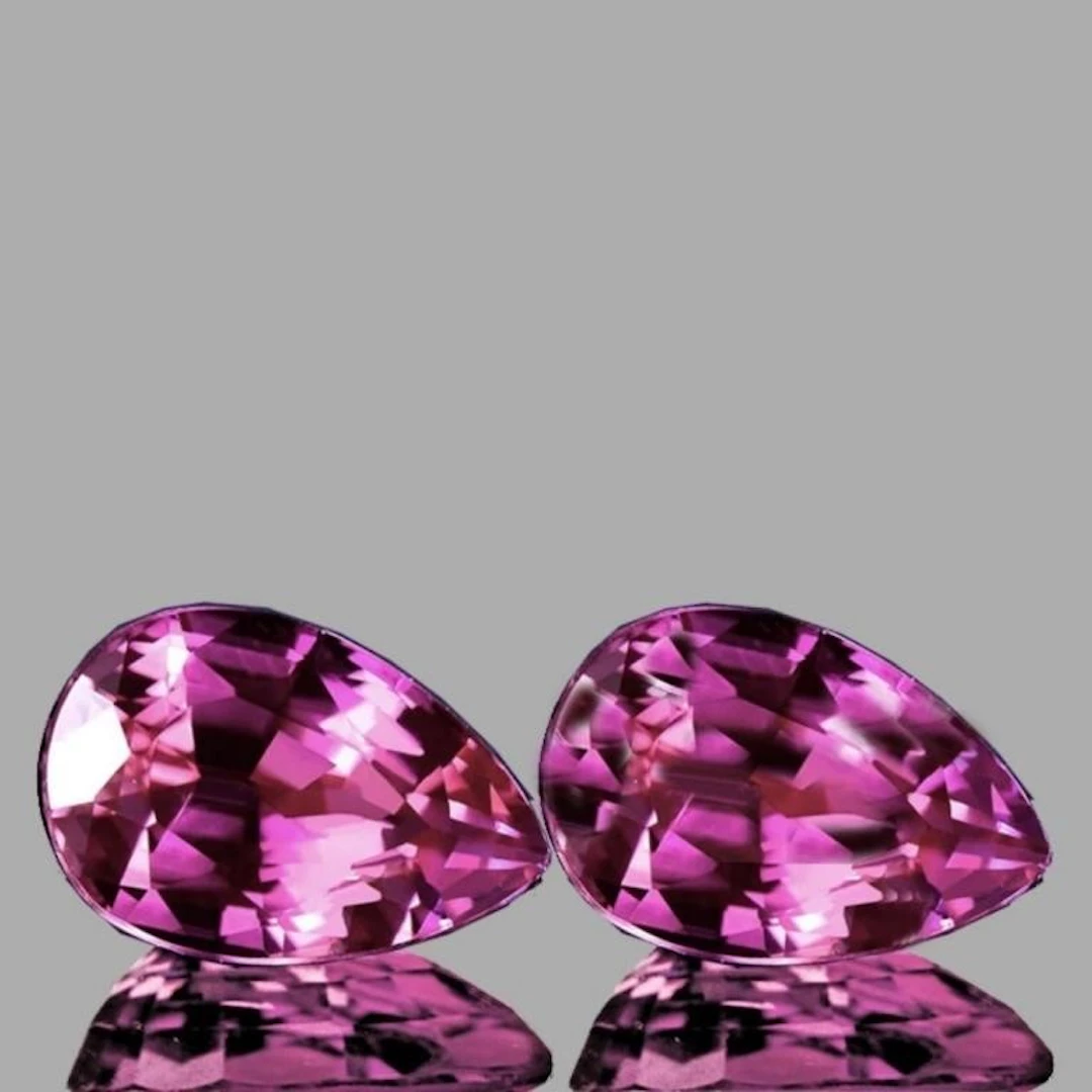 Natural Red Violet Sapphire Pair {Flawless-VVS}