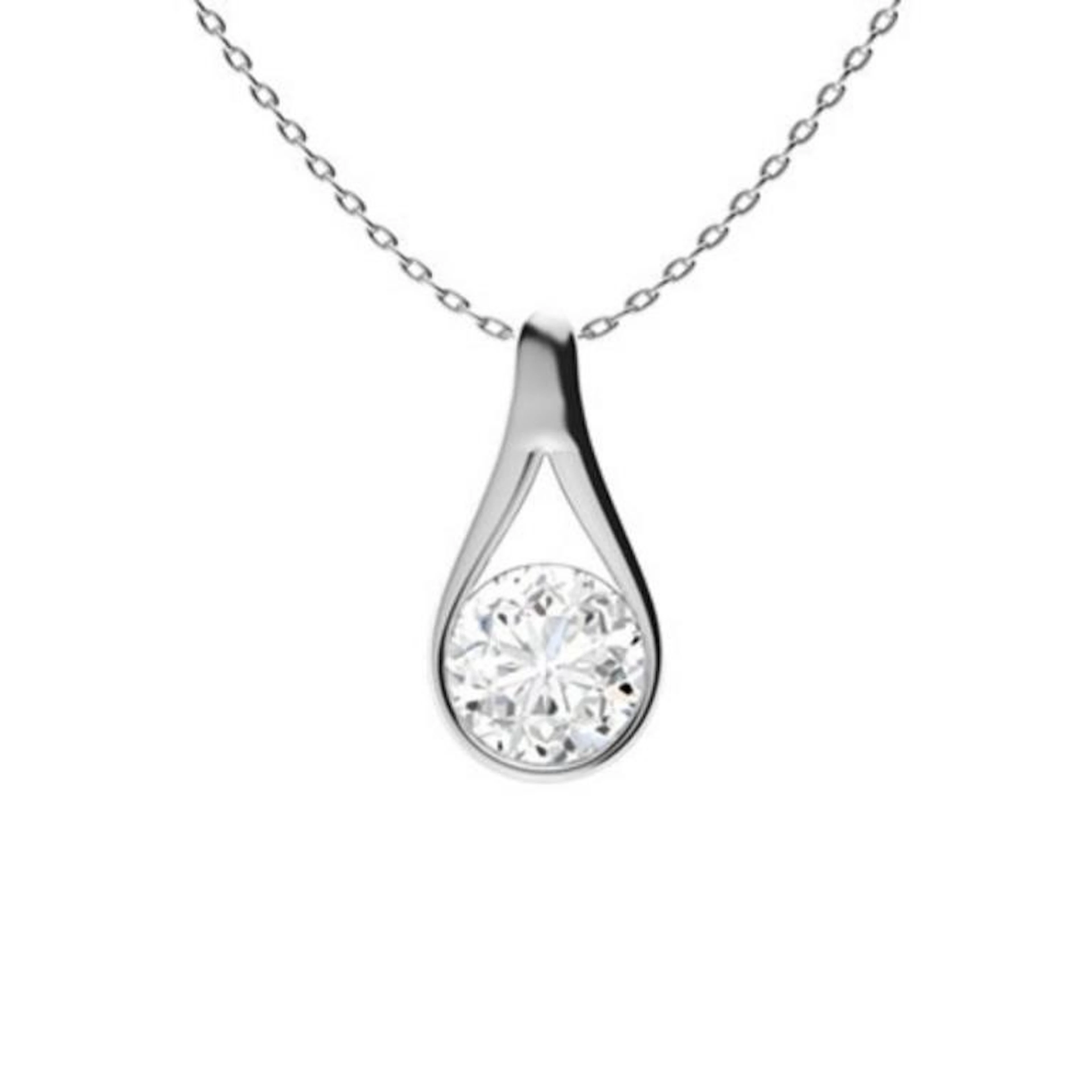 Gold & White Diamonds 2 Cts Necklace - E/VVS