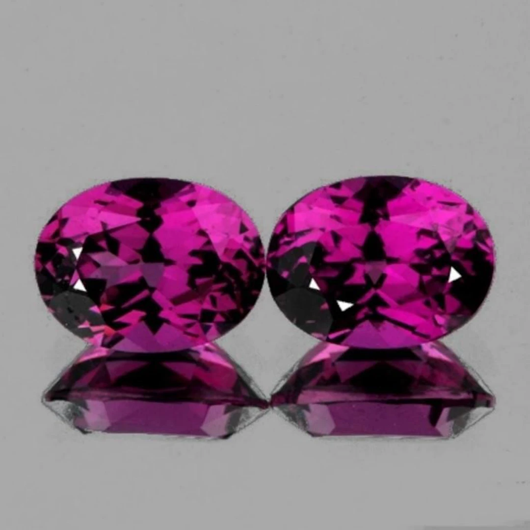 Natural Magenta Purple Rhodolite Garnet Pair -Untr