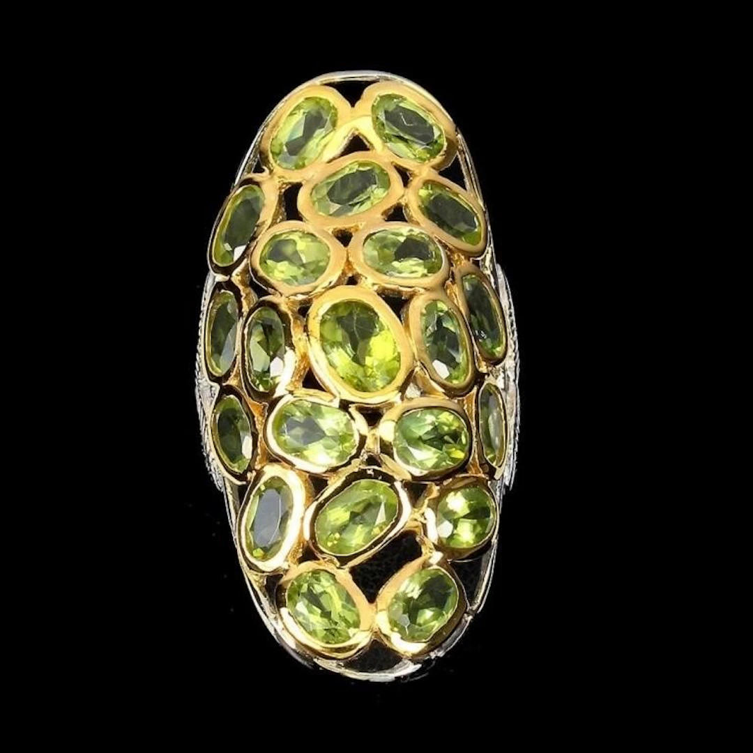 Natural Handmade Green Peridot Ring