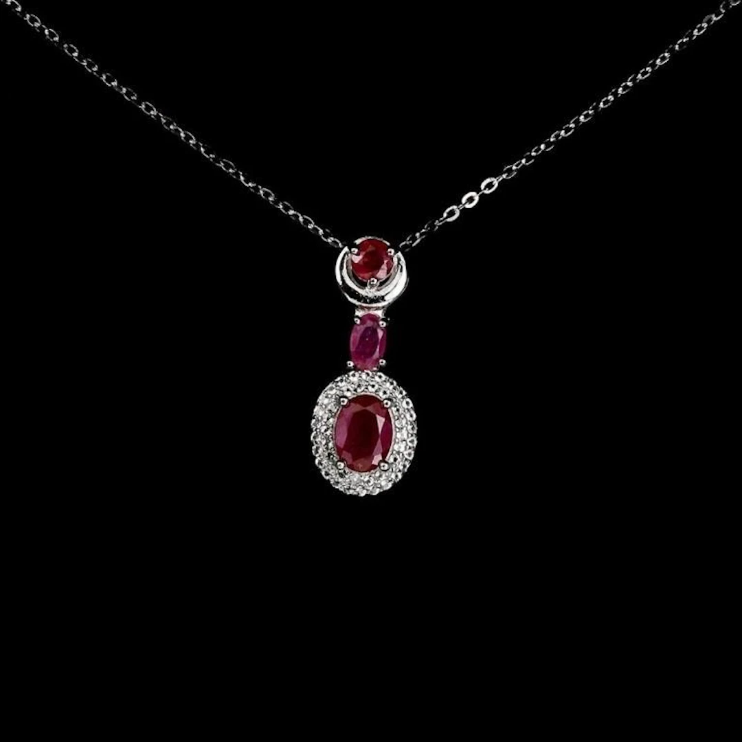 Natural Pigeon Blood Red Ruby Necklace