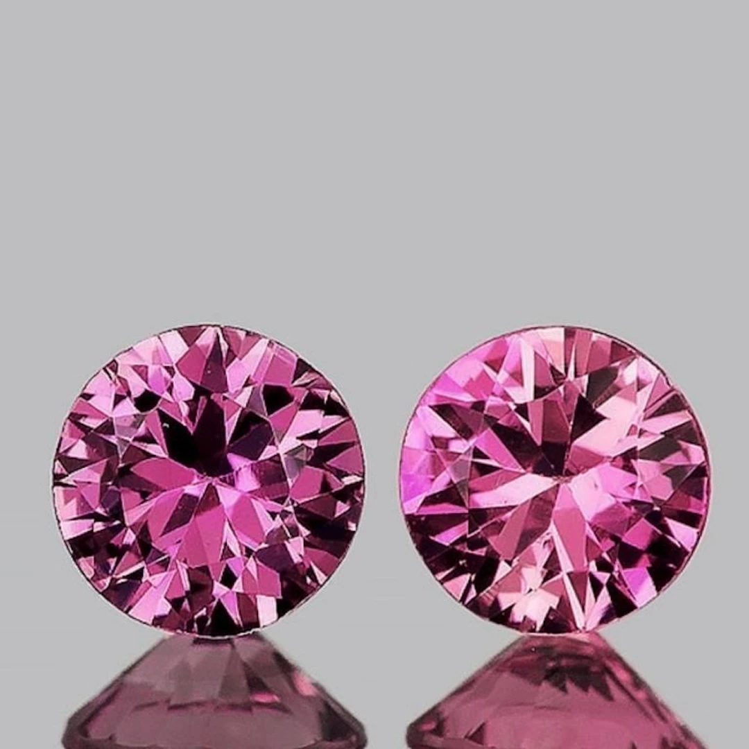 Natural Purple Pink Burma Spinel Pair [Flawless-VV