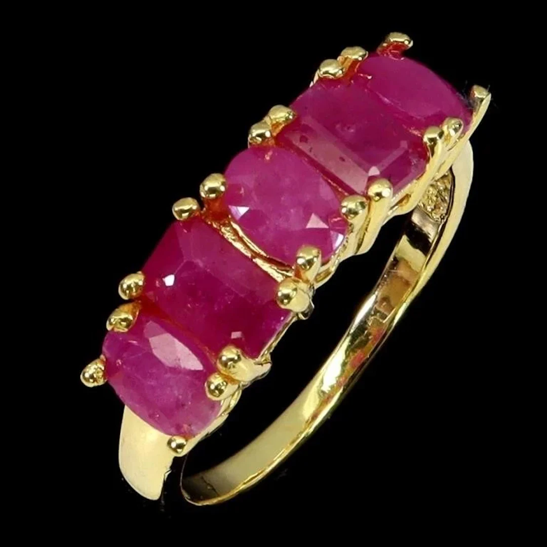Natural Pink Ruby Ring