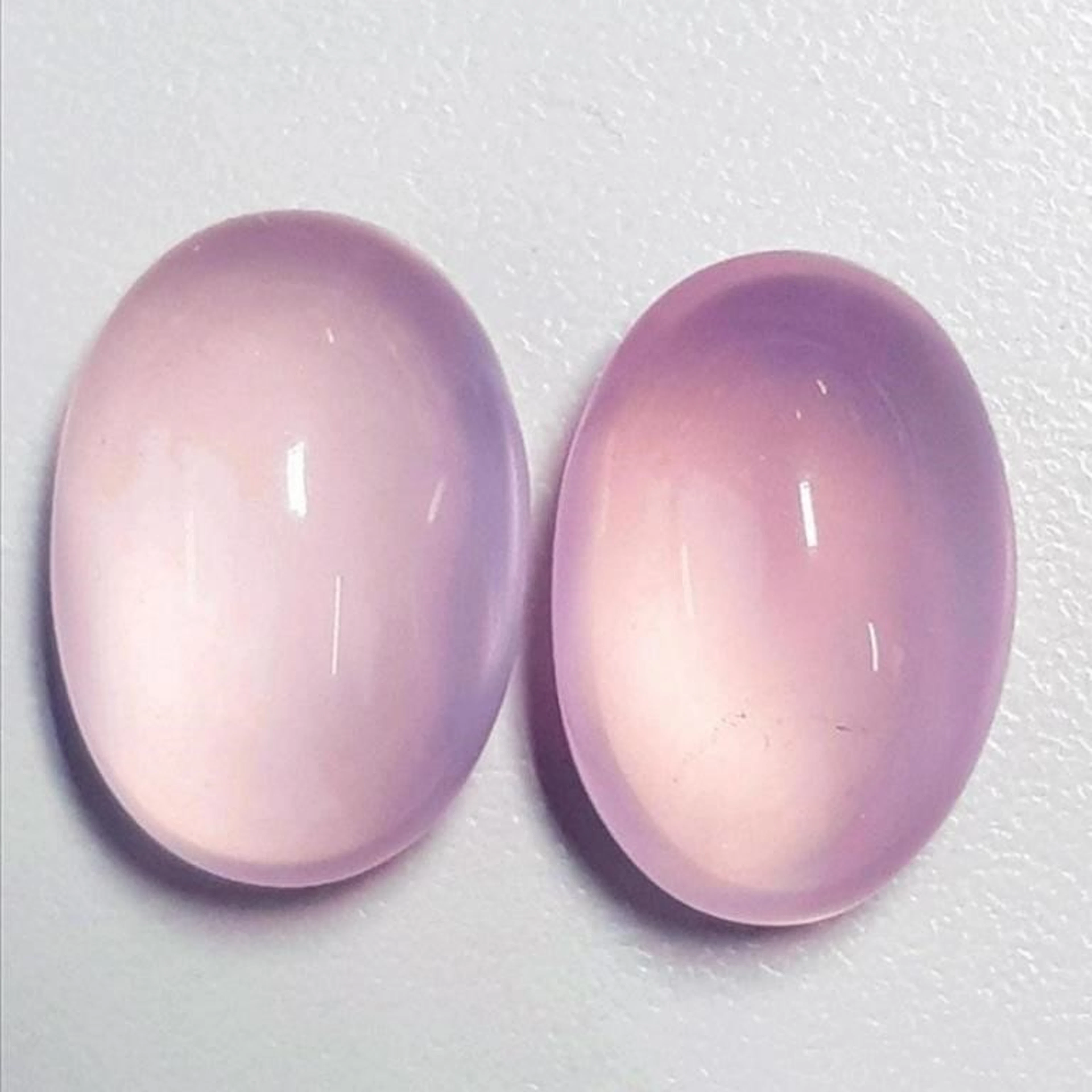 Natural Pastel Pink Rose Quartz Pair 32.62 Ct- Fla