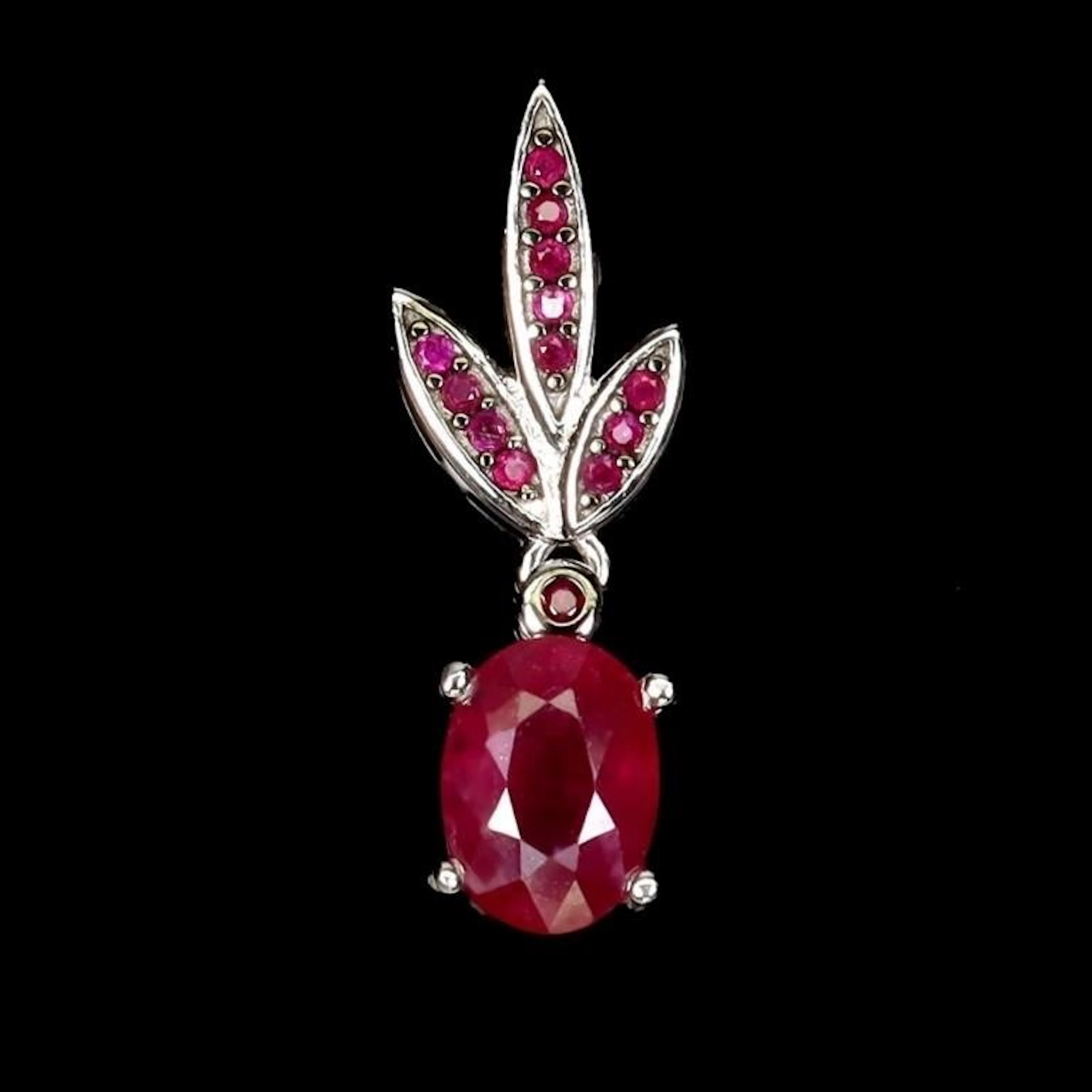 Natural Red Ruby Pendant