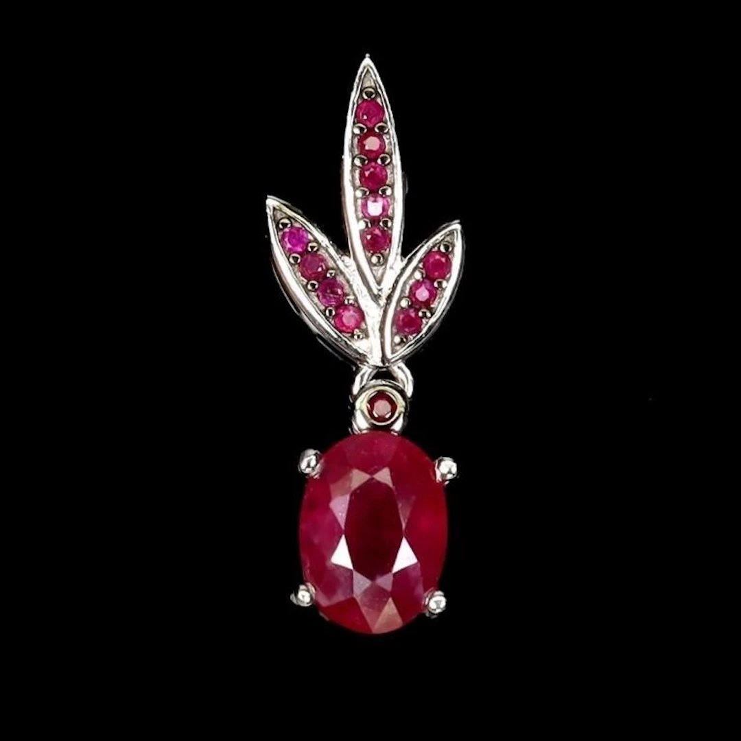 Natural Red Ruby Pendant