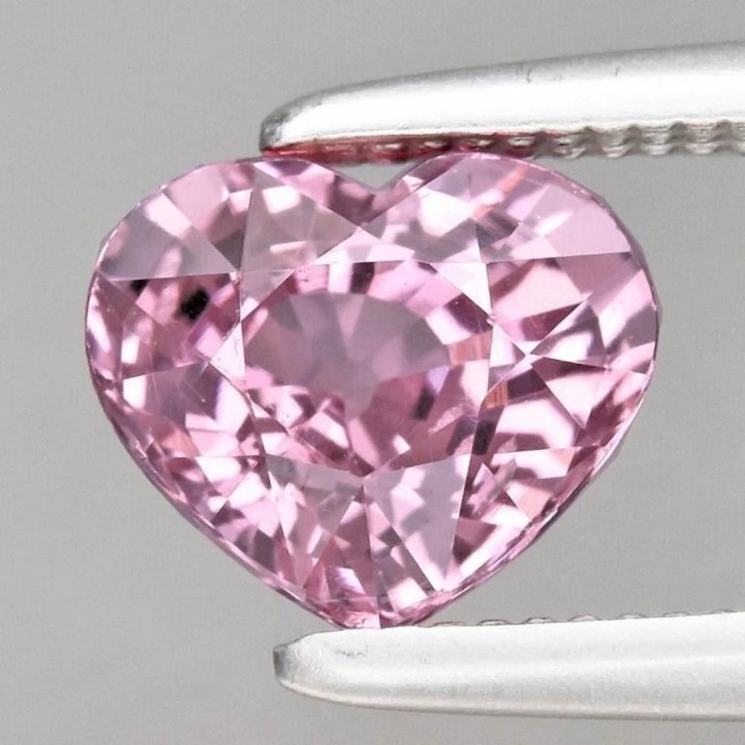 Natural Rose Pink Tourmaline Heart 1.35 Cts {VVS}