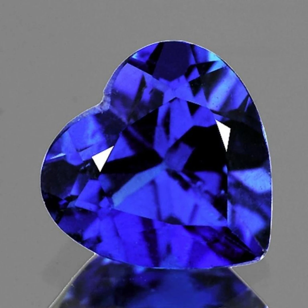 Natural Purple Blue Tanzanite Heart [IF-VVS]