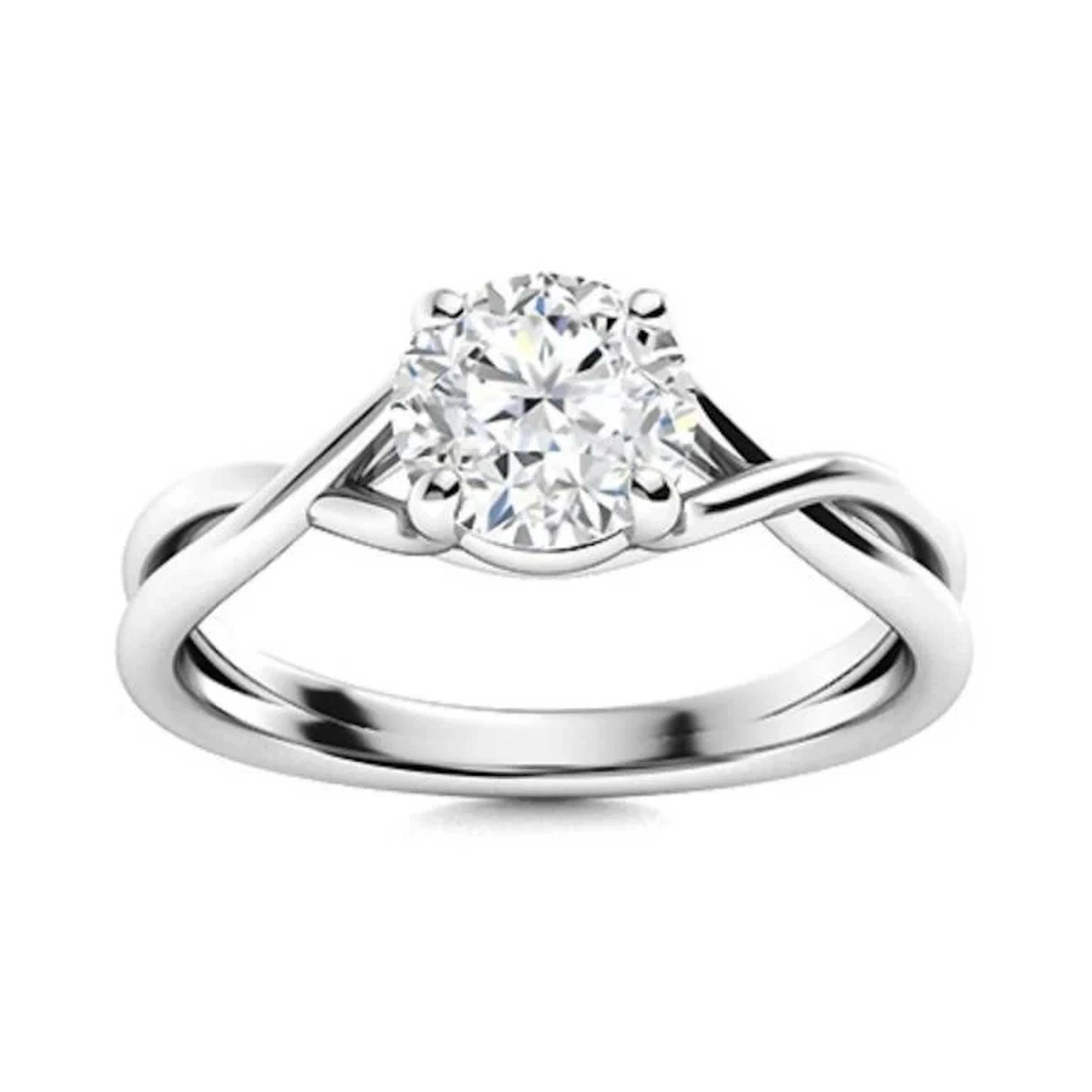 Gold & Brilliant White Diamond 1.5 Cts Ring - E/VV