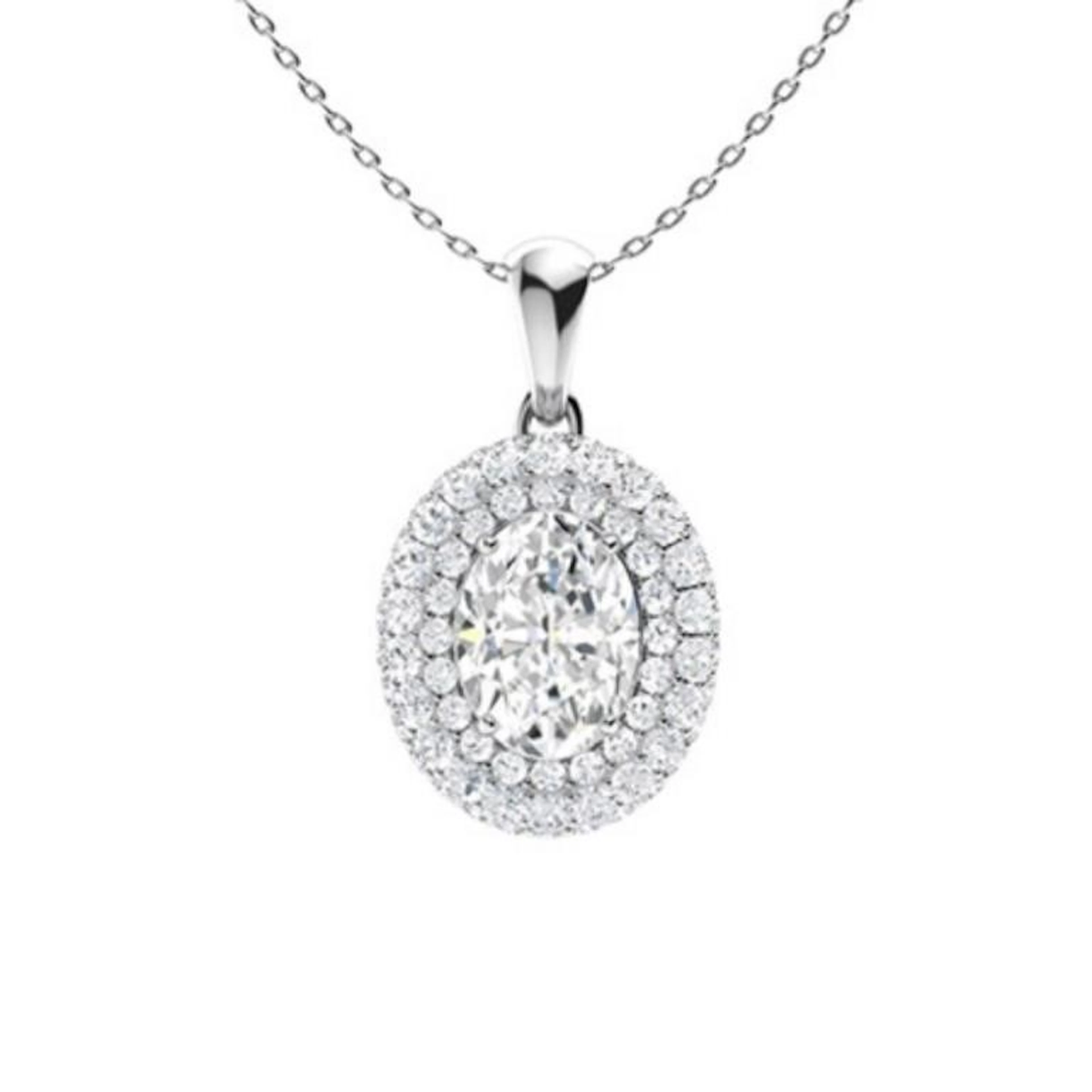 Gold & White Diamonds 3 Cts Necklace - E/VVS