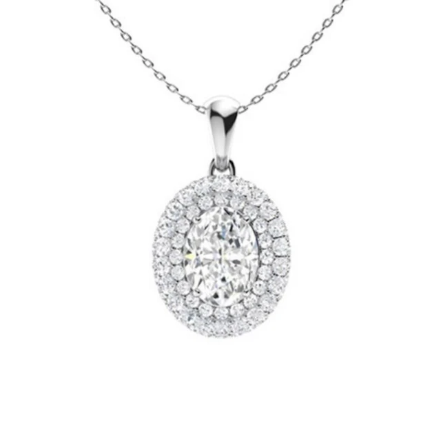 Gold & White Diamonds 3 Cts Necklace - E/VVS