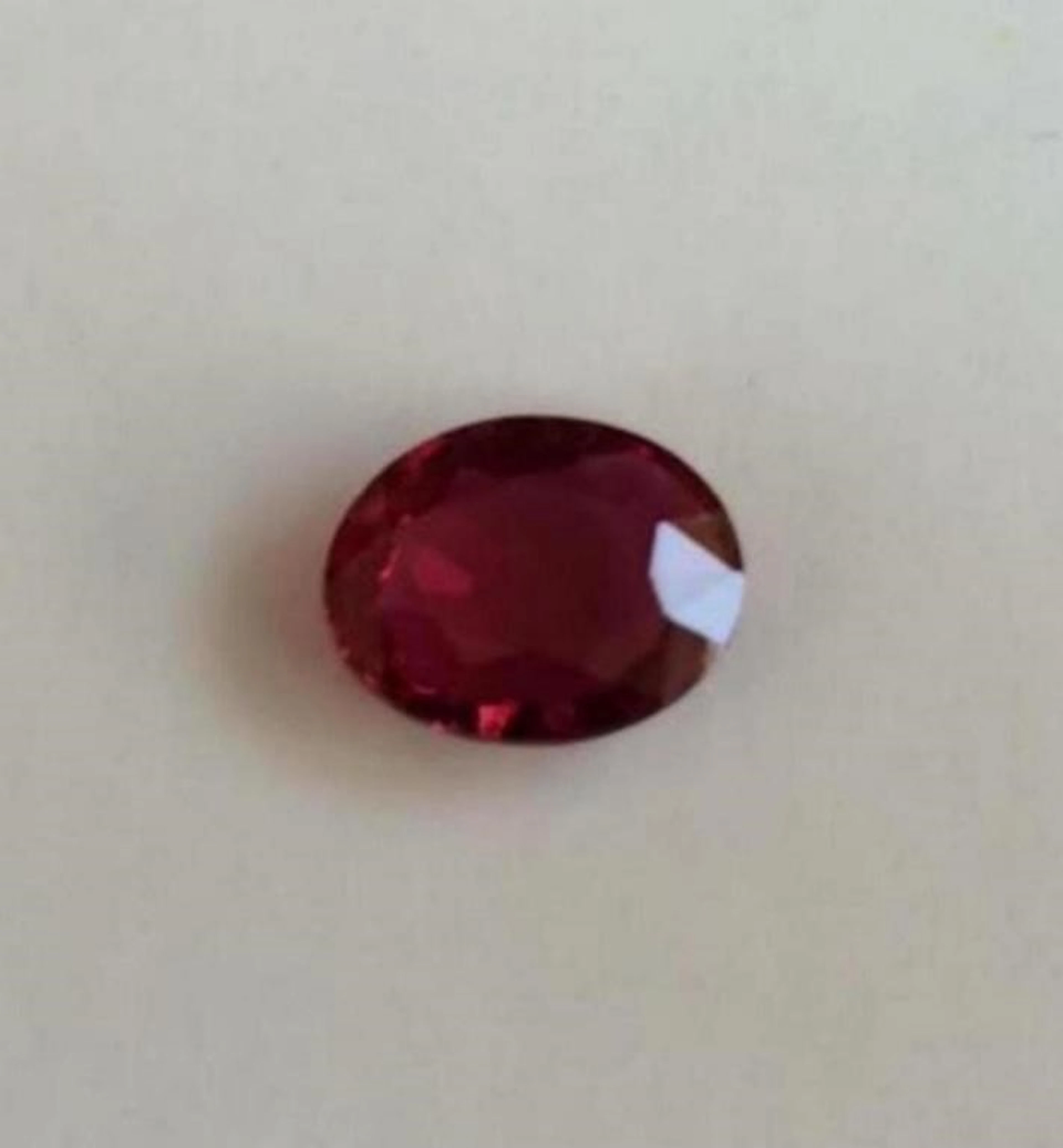 Natural Vivid Red Ruby 1.65 Cts - GRS Certified