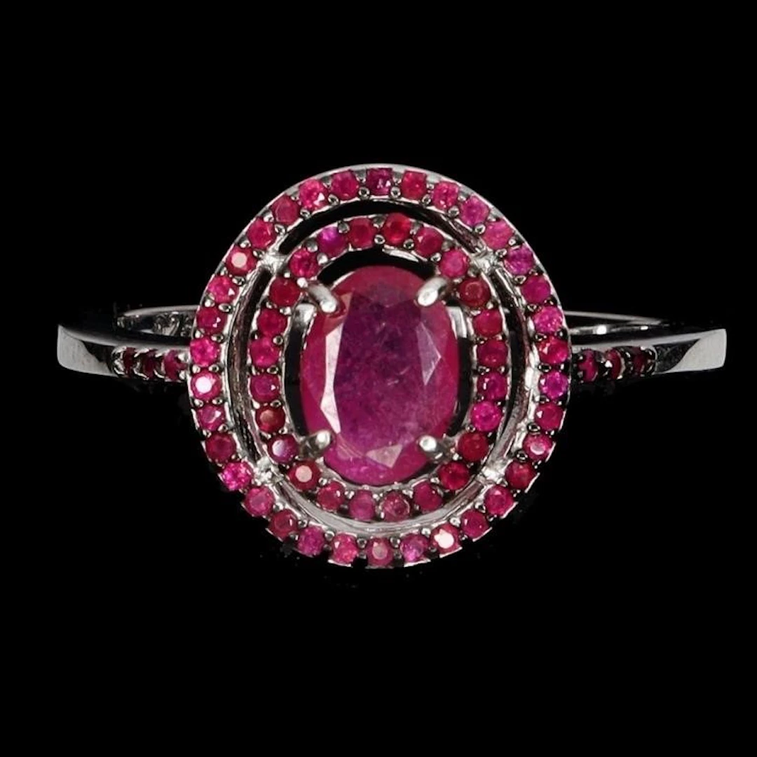 Natural Red Ruby Ring